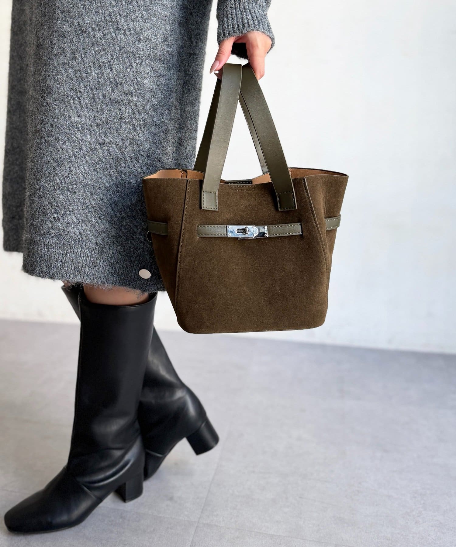 Chez toi(シェトワ) ポーチ付きビットバケツトート