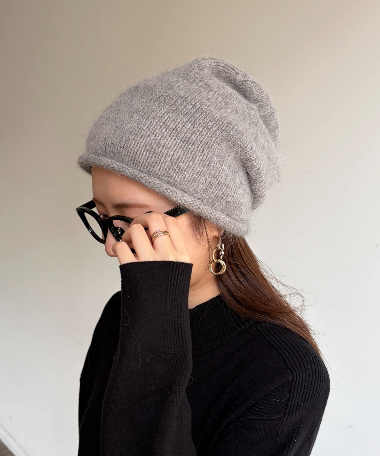 Chez toi(シェトワ) アンゴラニット帽