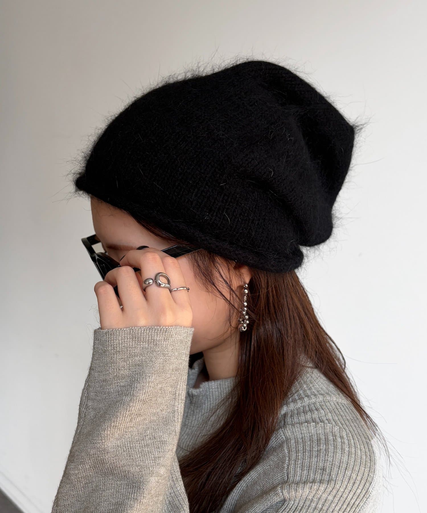 Chez toi(シェトワ) アンゴラニット帽