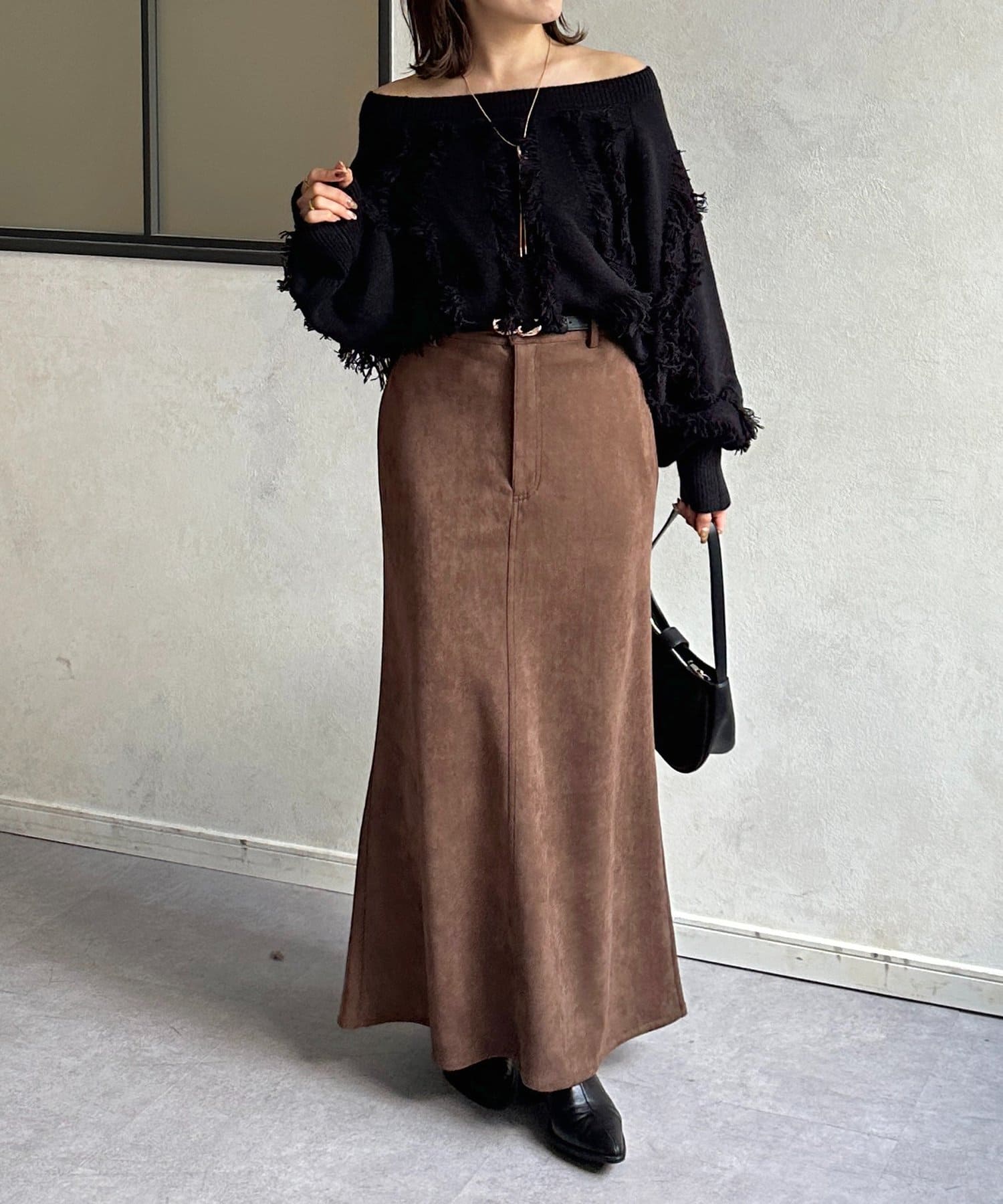 Thevon.(ゼヴォン) ウェーブフリンジショートニット