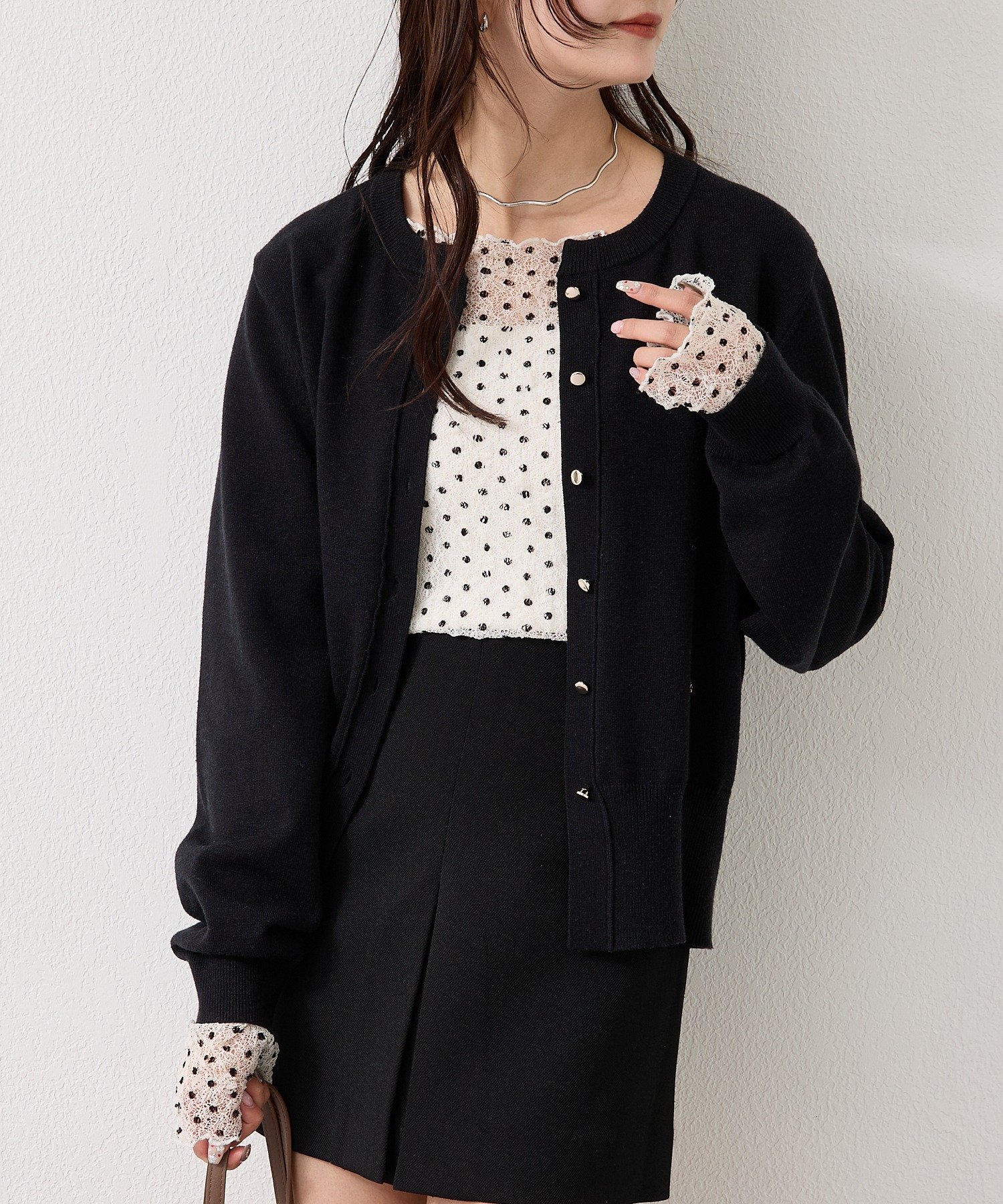 mystic(ミスティック) チャーム付きデイリーカーディガン