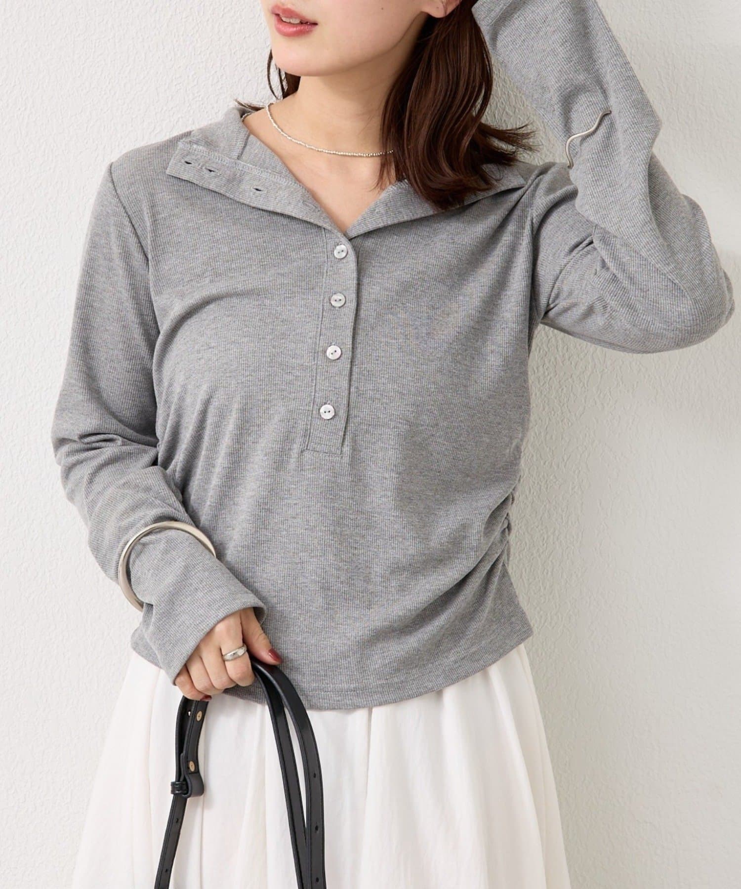 mystic(ミスティック) リブヘンリーネックプルオーバー