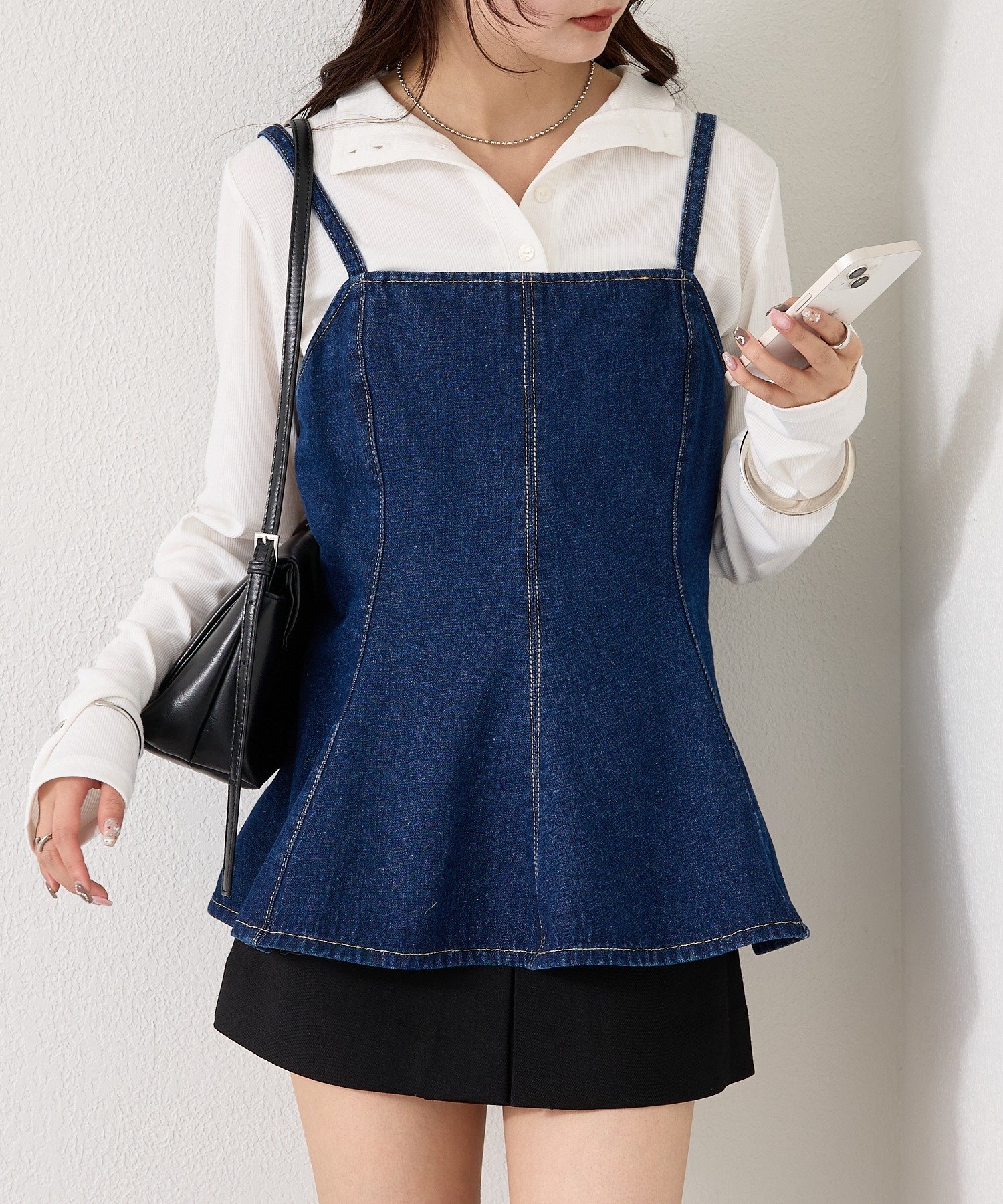 mystic(ミスティック) ペプラムデニムビスチェ