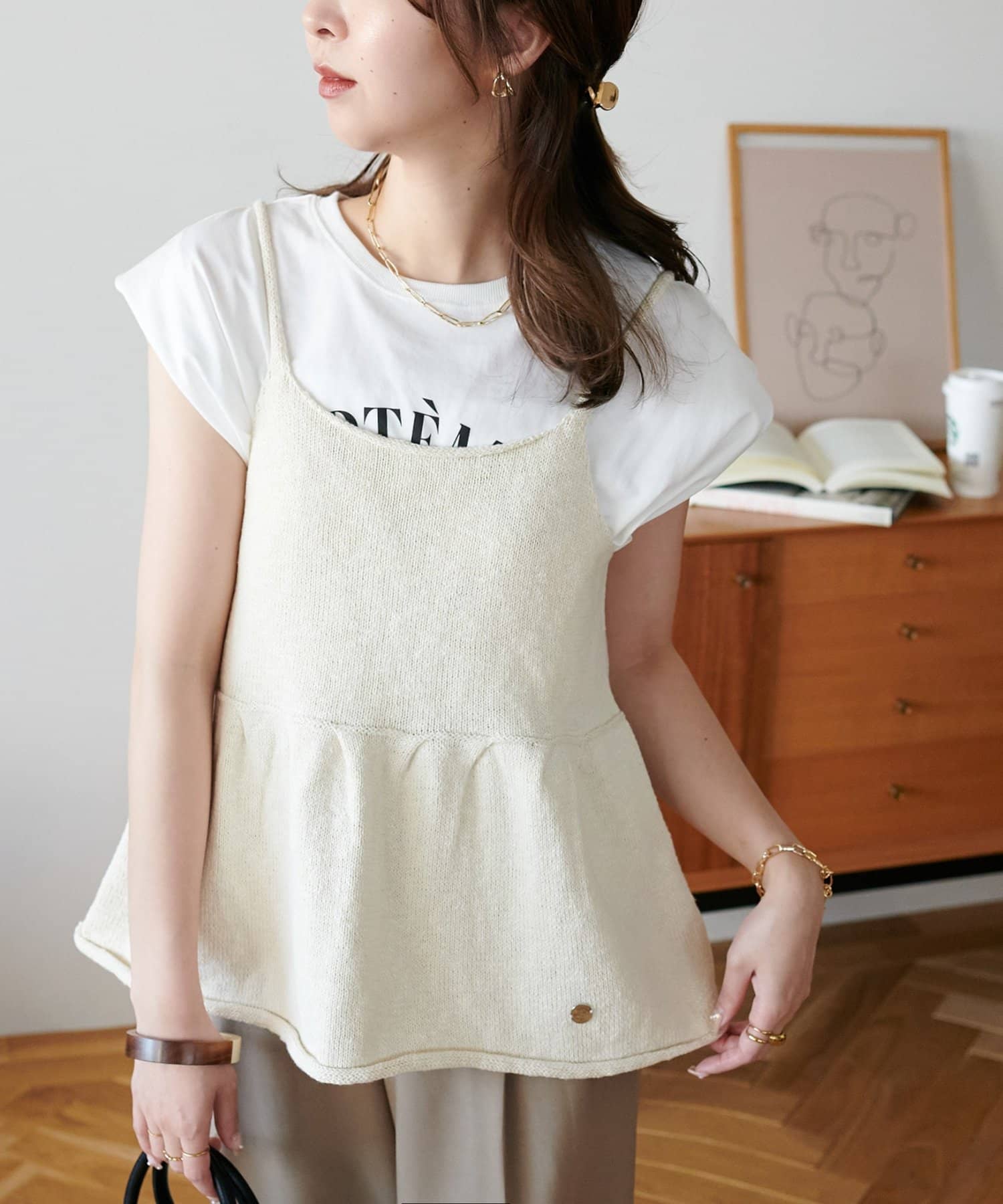 OUTLET(アウトレット) 【Discoat】スラブキャミビスチェ