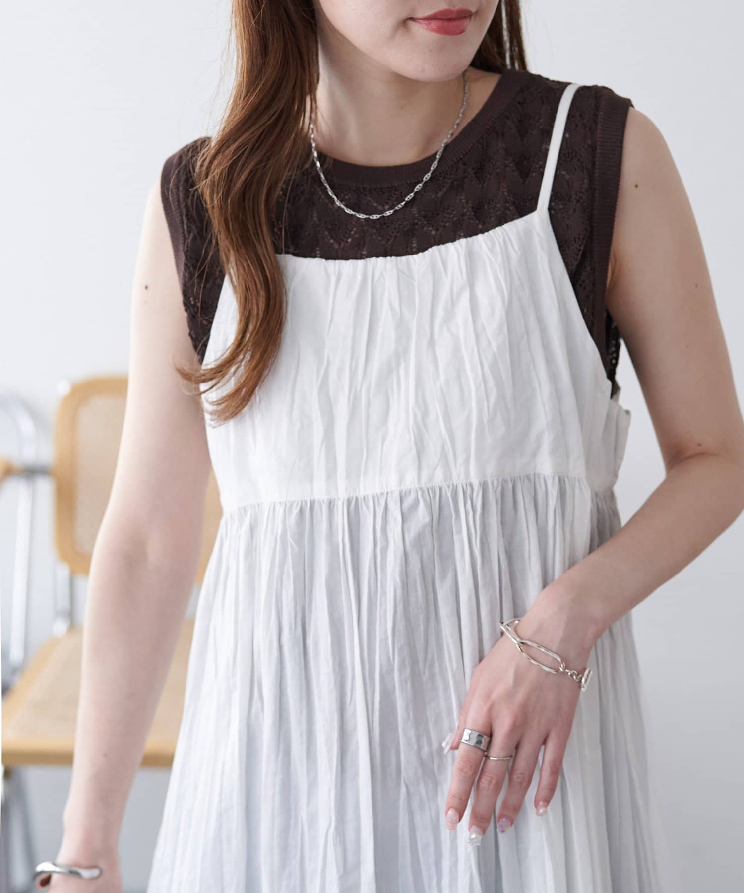 OUTLET(アウトレット) 【Discoat】スカシノースリーブベスト