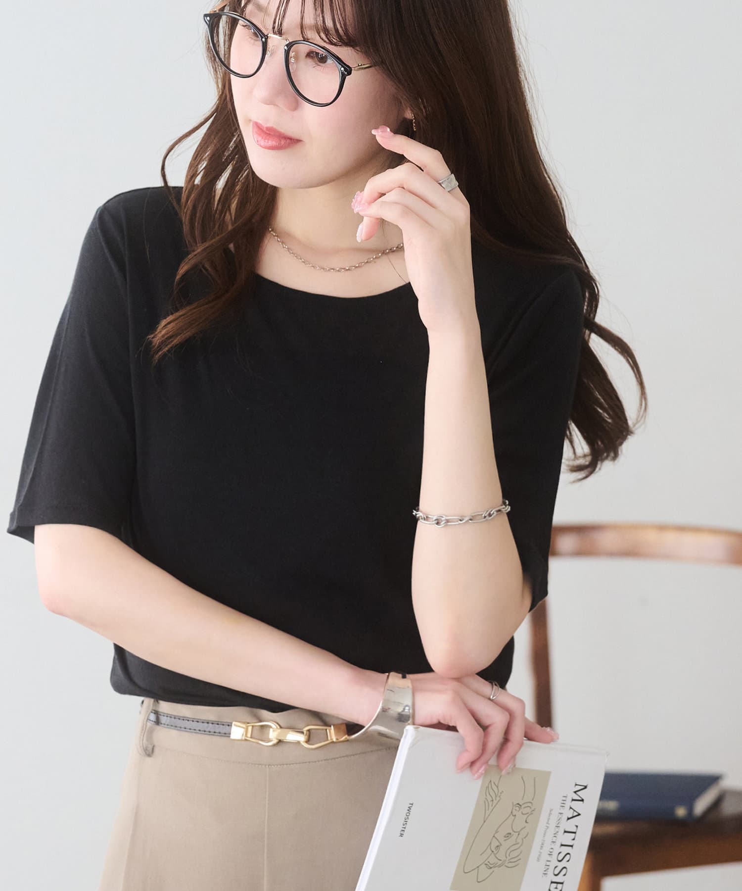 OUTLET(アウトレット) 【Discoat】強撚フライスシアー5分袖