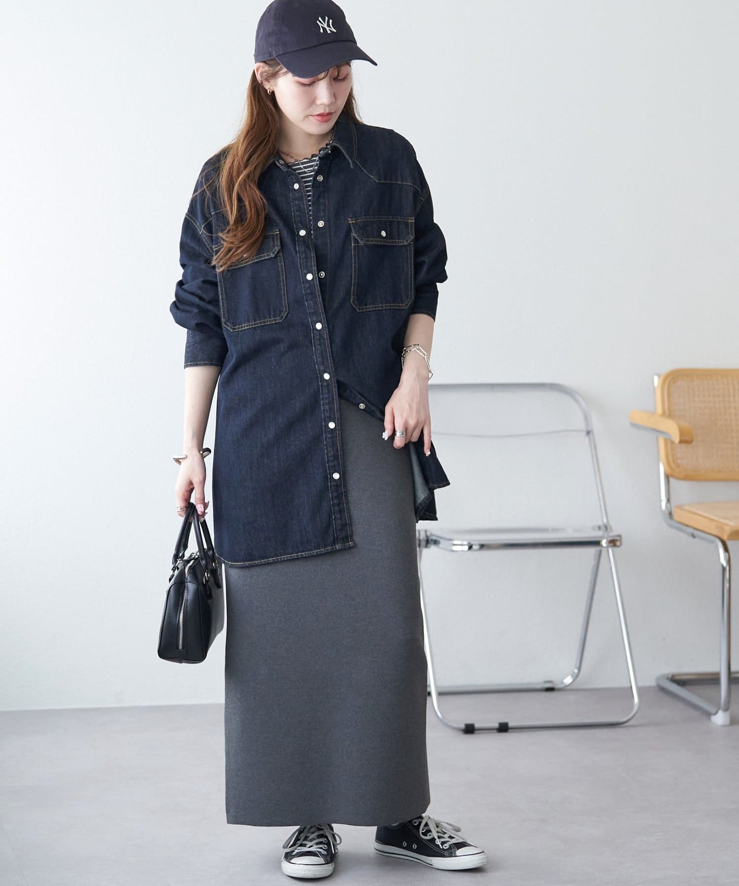 OUTLET(アウトレット) 【Discoat】配色リブメロー5分袖