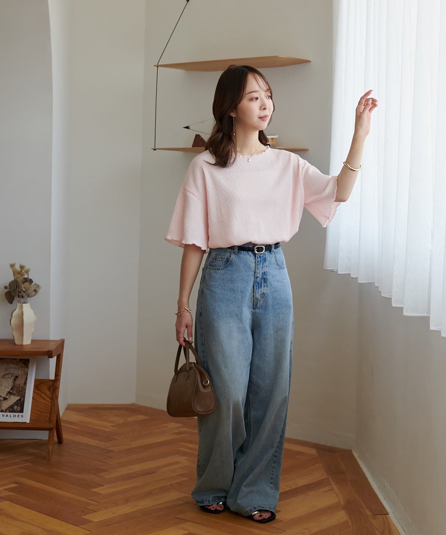 OUTLET(アウトレット) 【Discoat】変形リブメロー5分袖