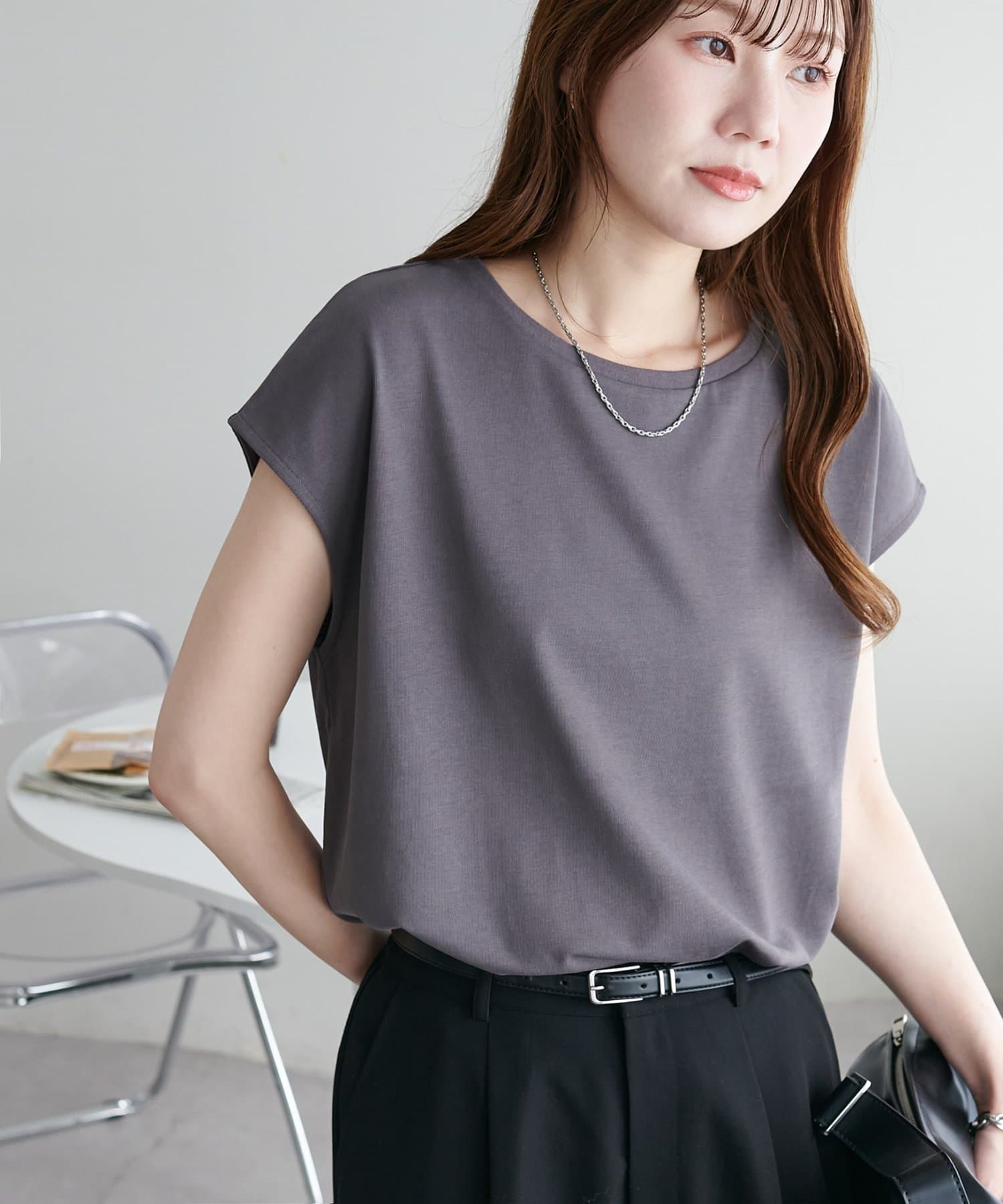 OUTLET(アウトレット) 【Discoat】フレンチスリーブTシャツ