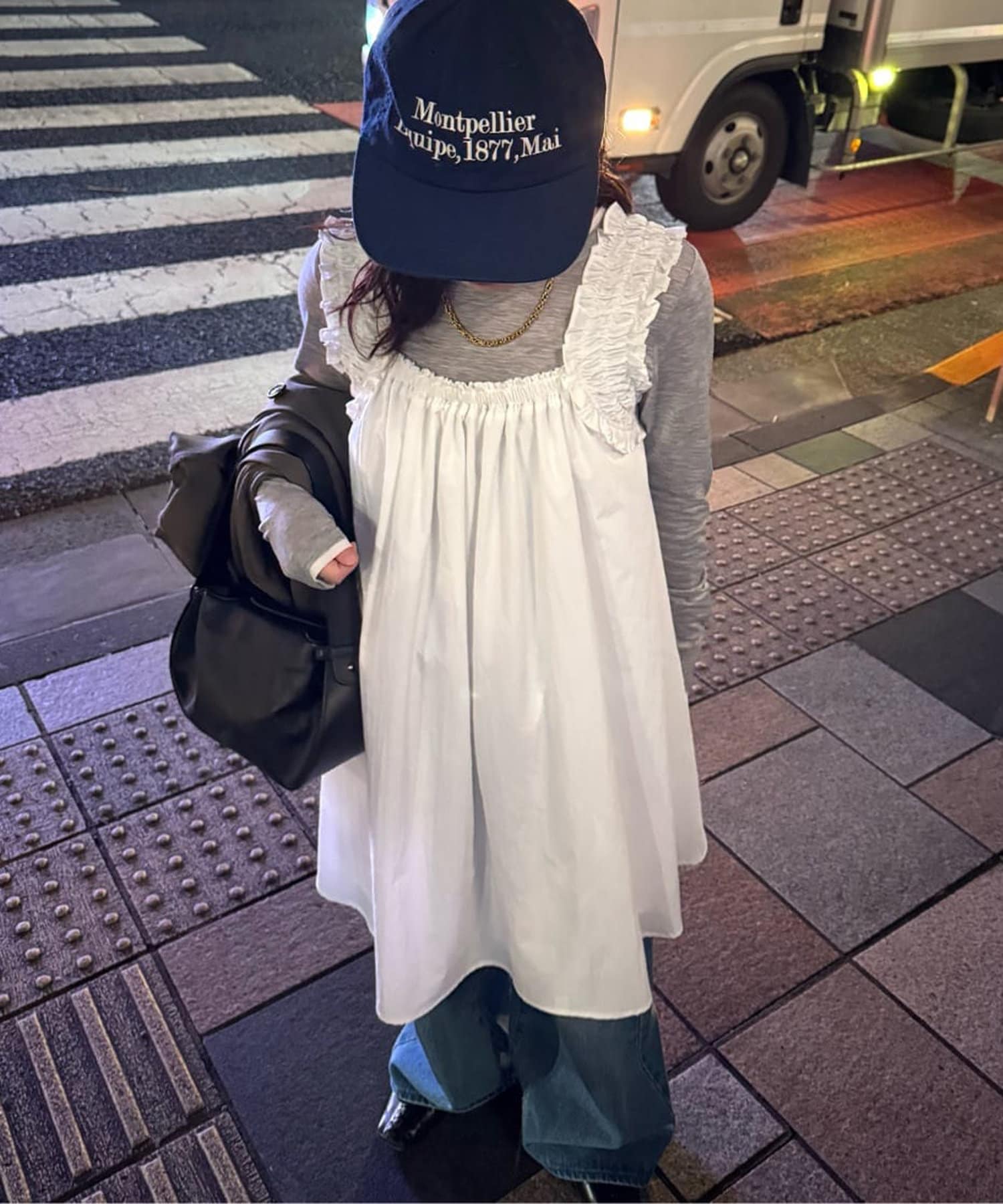 OUTLET(アウトレット) 【Discoat】【umm.】肩フリルミニワンピース