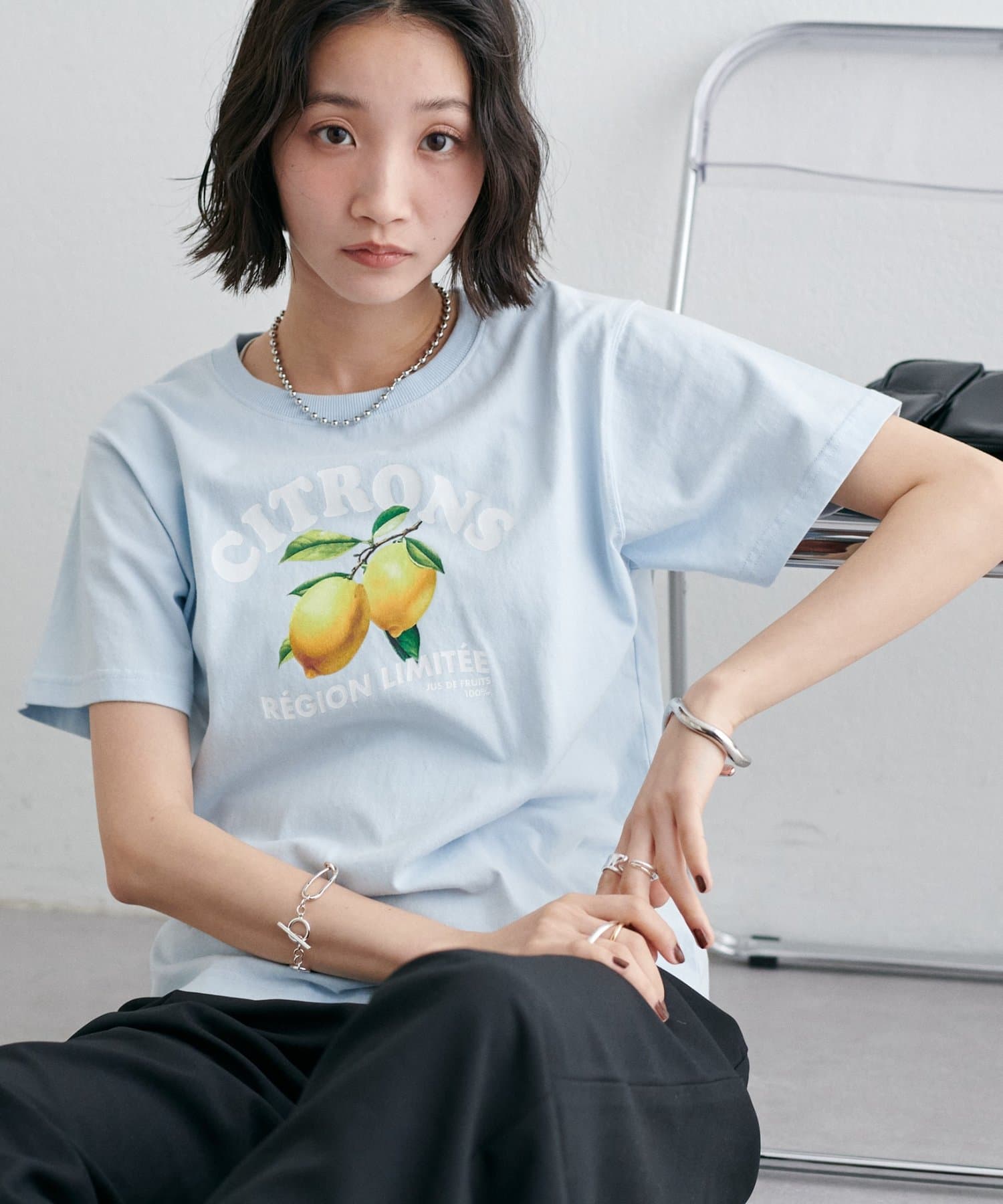 OUTLET(アウトレット) 【Discoat】【ユニセックス】レモングラフィックTシャツ