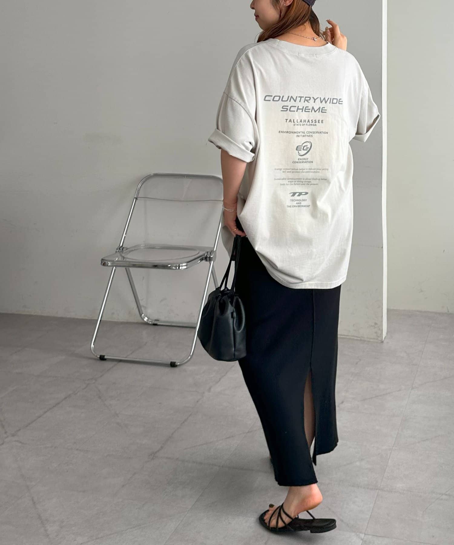 OUTLET(アウトレット) 【Discoat】スプレー加工コーポレートグラフィックTシャツ