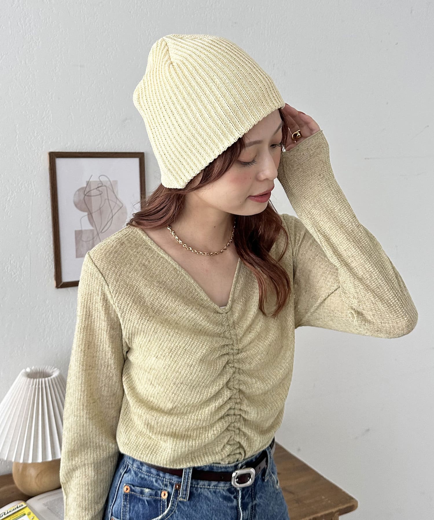 OUTLET(アウトレット) 【Discoat】バイカラーリブビーニー