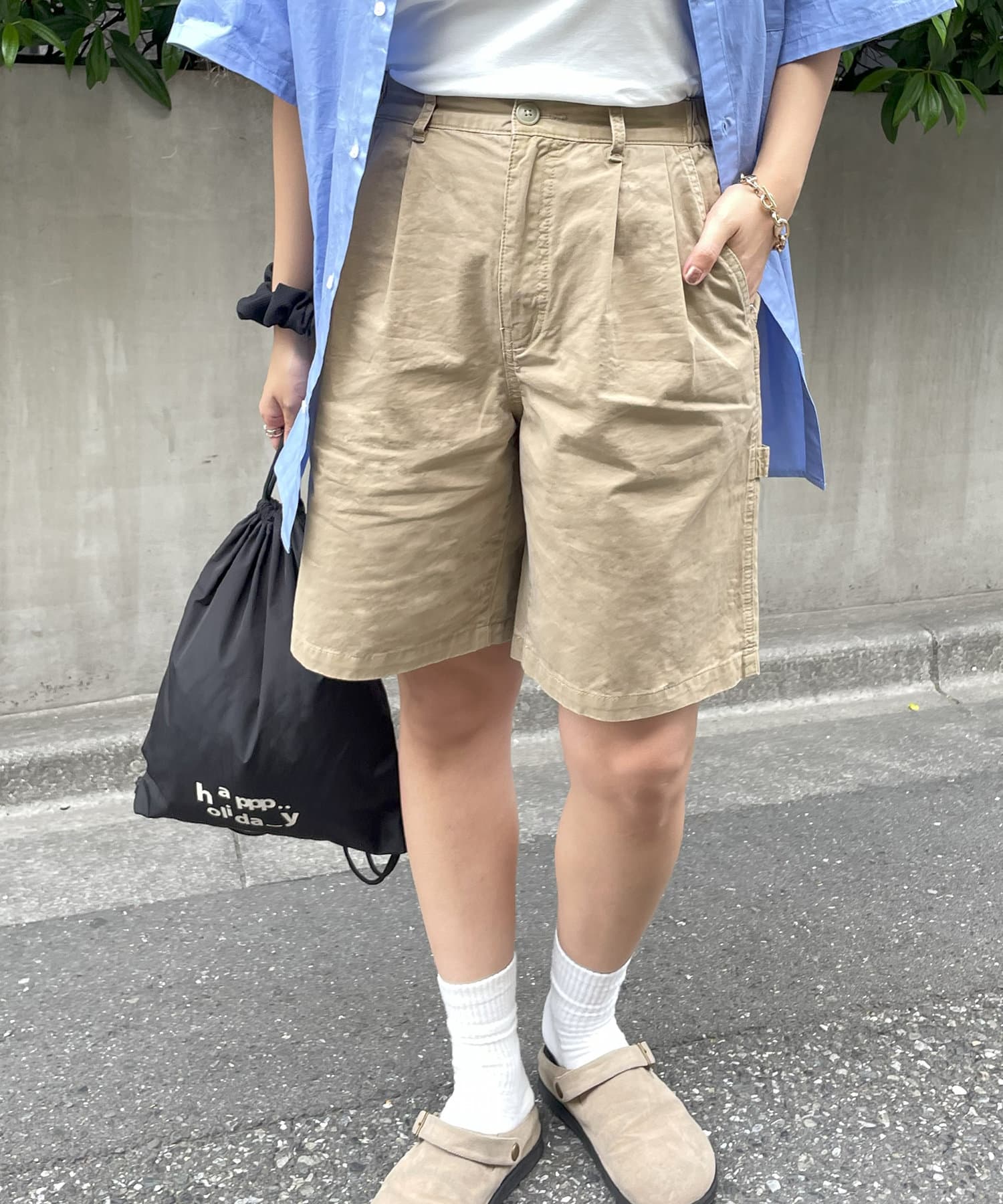 OUTLET(アウトレット) 【Discoat】コットンチノペインターハーフパンツ