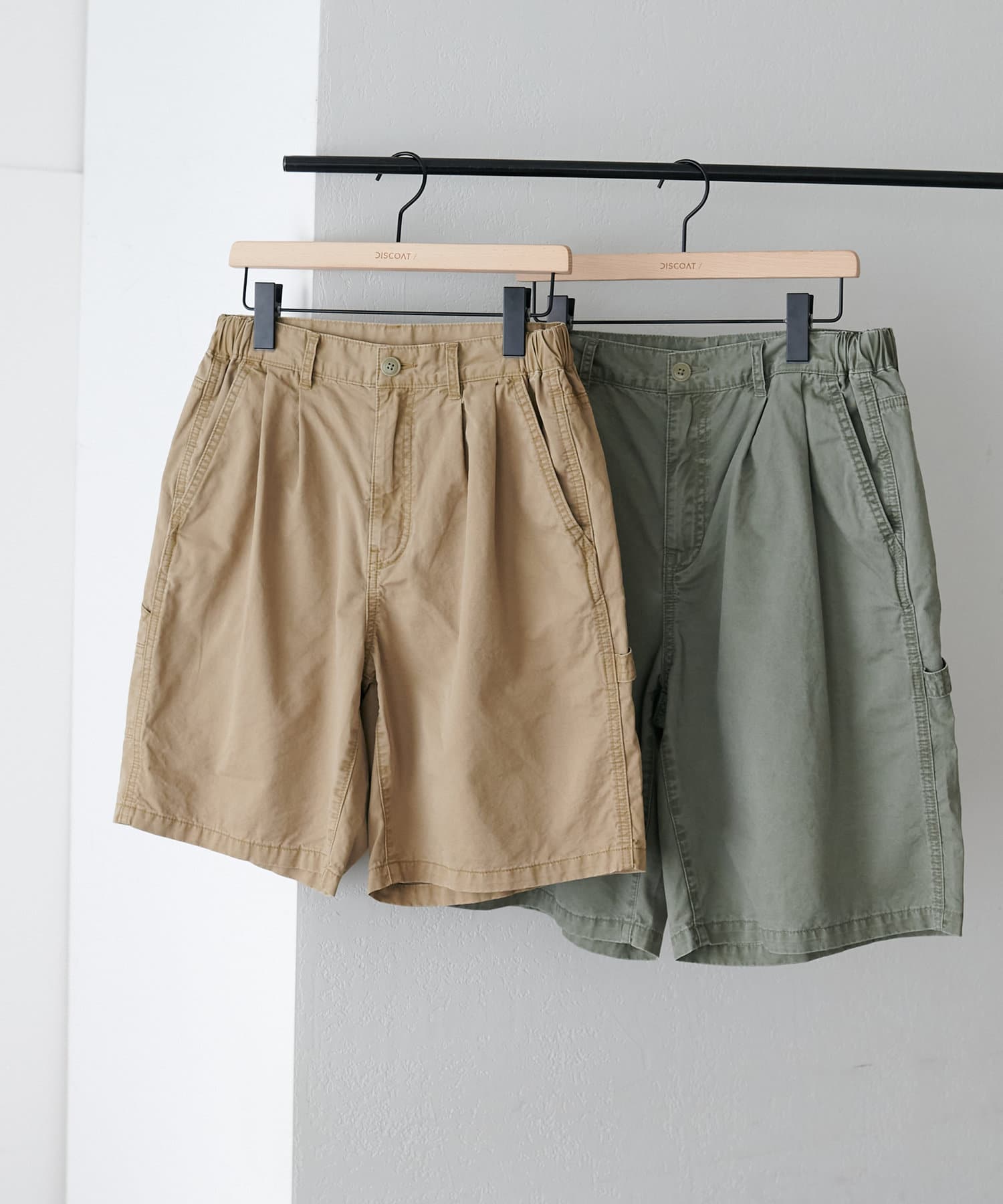 OUTLET(アウトレット) 【Discoat】コットンチノペインターハーフパンツ