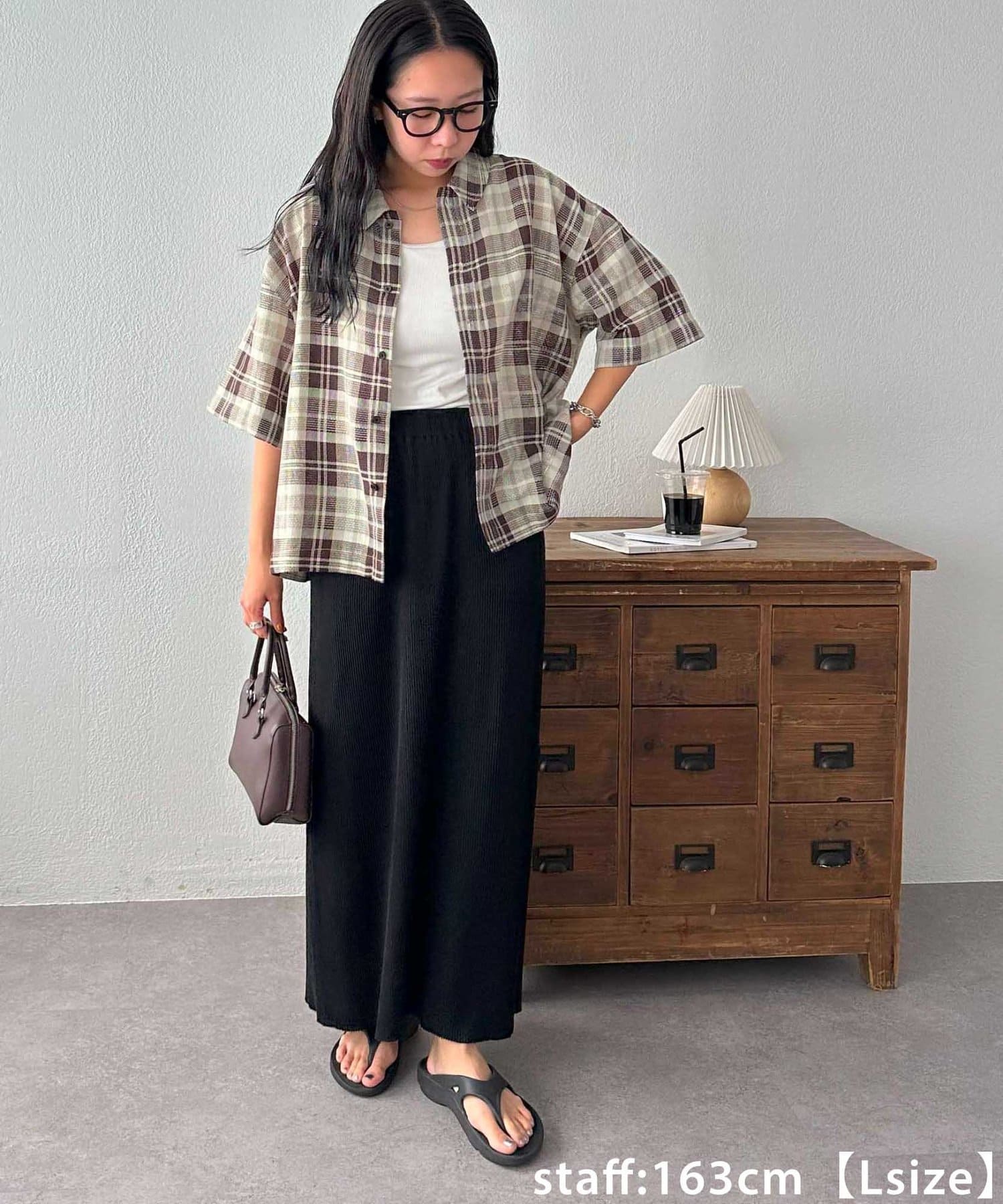 OUTLET(アウトレット) 【Discoat】シアーメッシュチェックシャツ