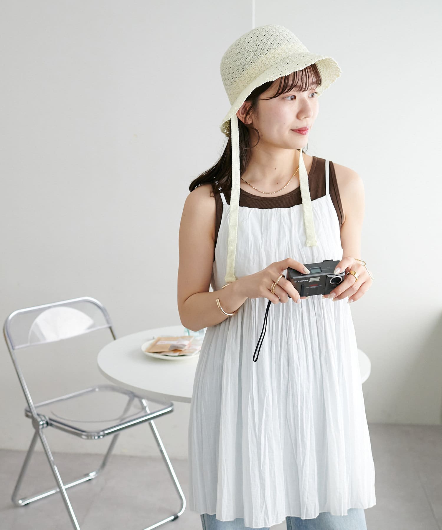 OUTLET(アウトレット) 【Discoat】レース編みスリットハット