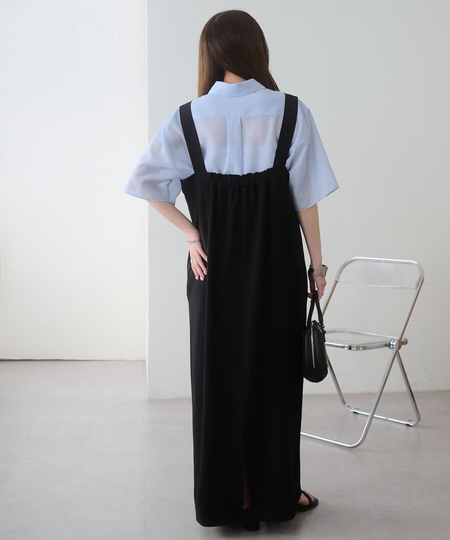 OUTLET(アウトレット) 【Discoat】シアー半袖クロップドシャツ