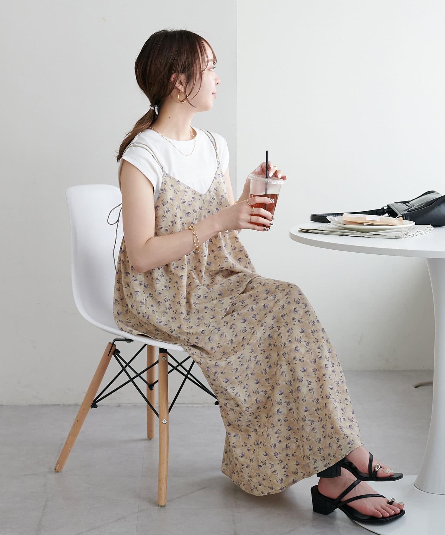 OUTLET(アウトレット) 【Discoat】花柄フレアスカート