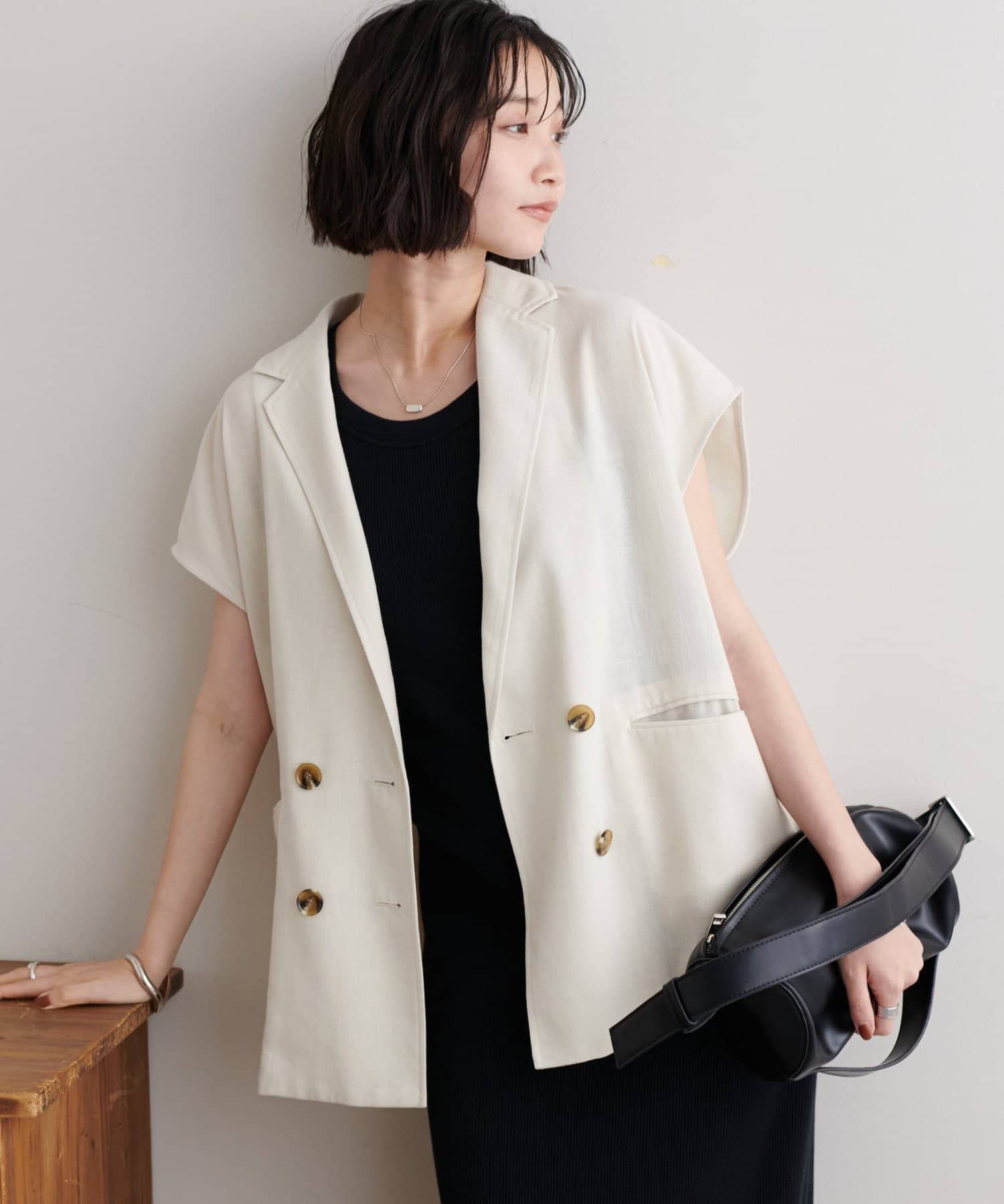 OUTLET(アウトレット) 【Discoat】リネンライクフレンチシャツジャケット