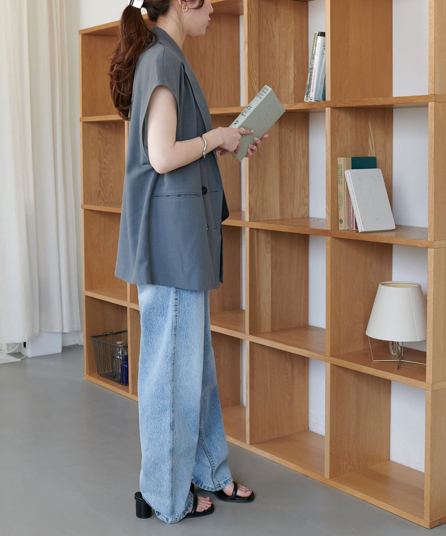 OUTLET(アウトレット) 【Discoat】リネンライクフレンチシャツジャケット