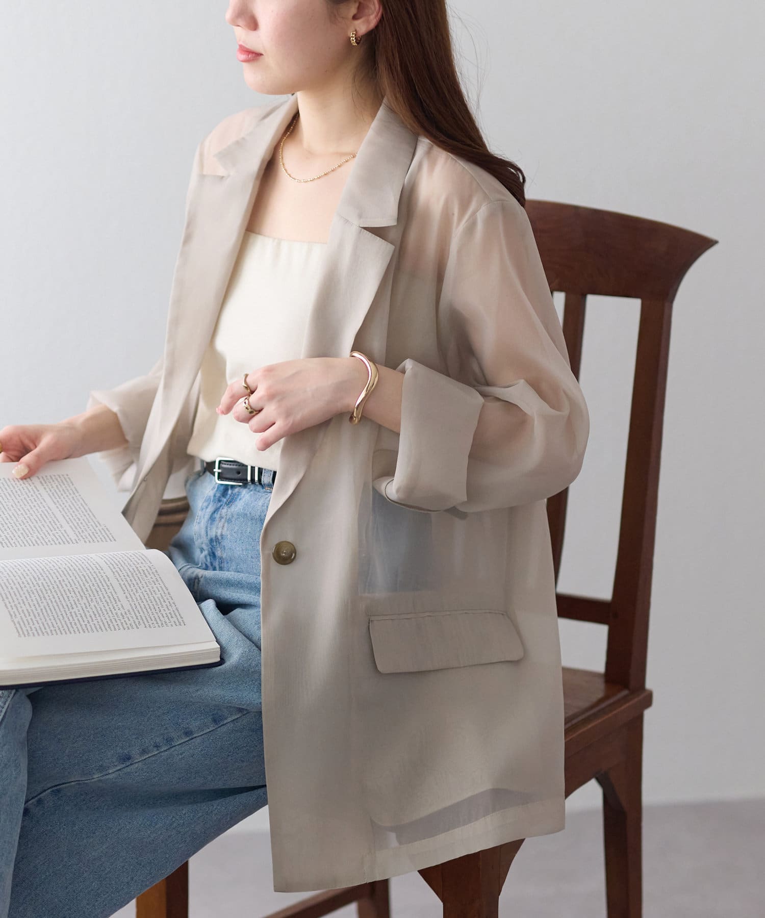 OUTLET(アウトレット) 【Discoat】オシャ見えテーラードジャケット