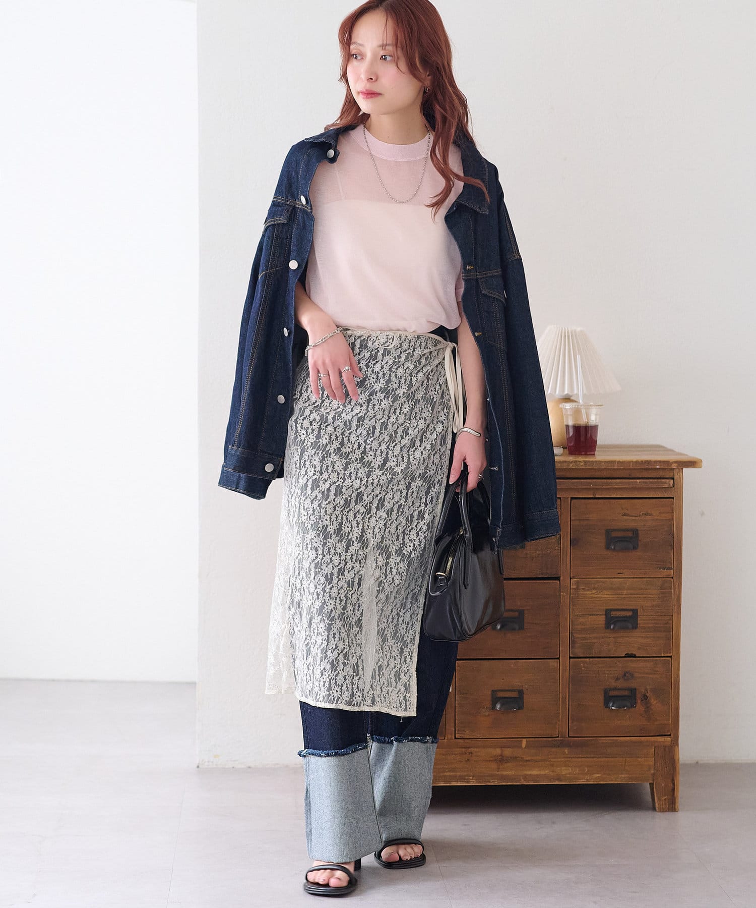 OUTLET(アウトレット) 【Discoat】シアー半袖プルオーバー