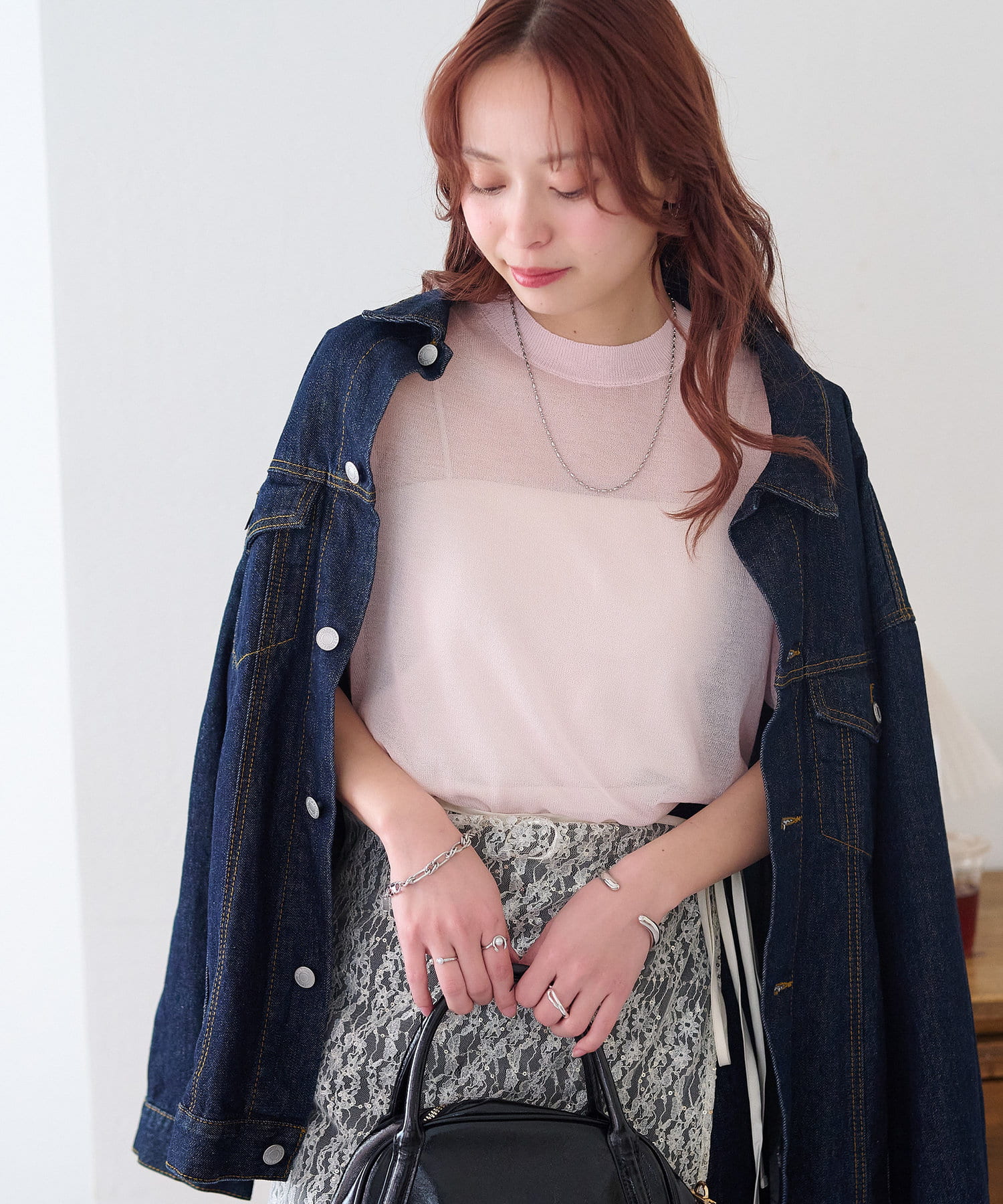 OUTLET(アウトレット) 【Discoat】シアー半袖プルオーバー