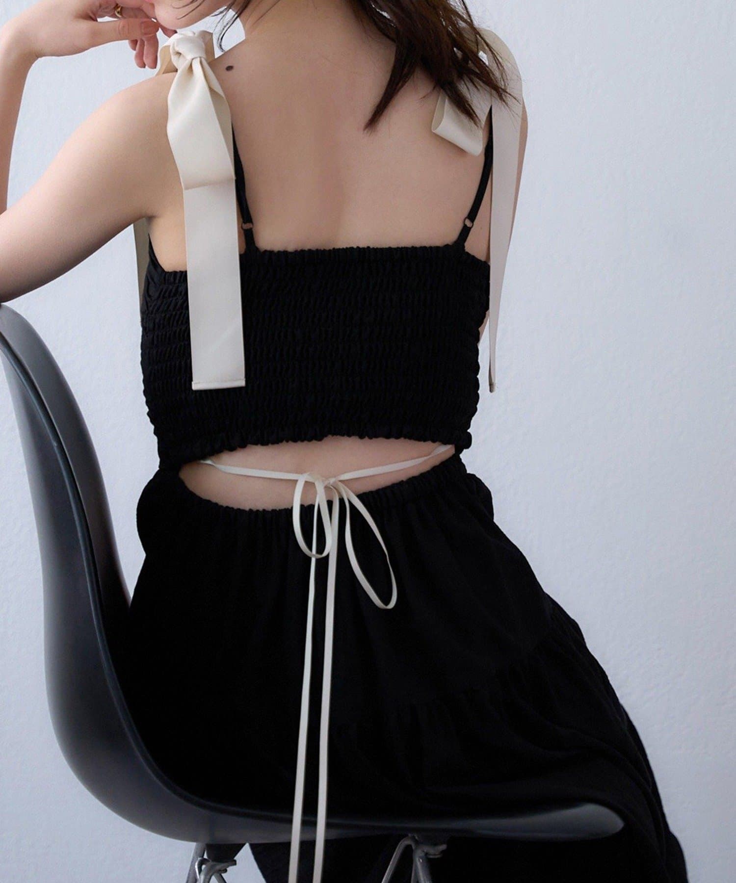 NICE CLAUP / OLIVE des OLIVE OUTLET(ナイスクラップ  / オリーブ デ オリーブ アウトレット) 【one after another】背中あきキャミワンピ