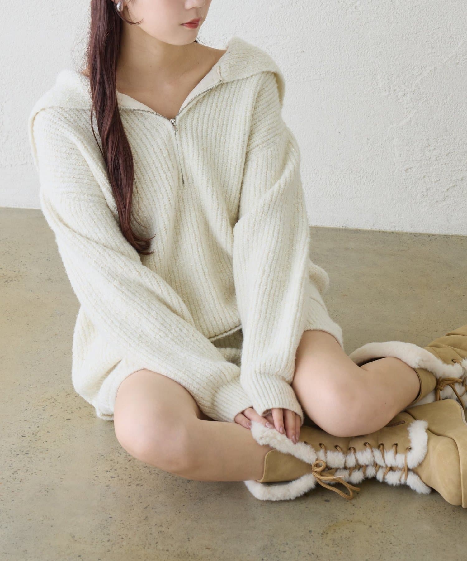 NICE CLAUP / OLIVE des OLIVE OUTLET(ナイスクラップ  / オリーブ デ オリーブ アウトレット) 【one after another】ニットセットアップ