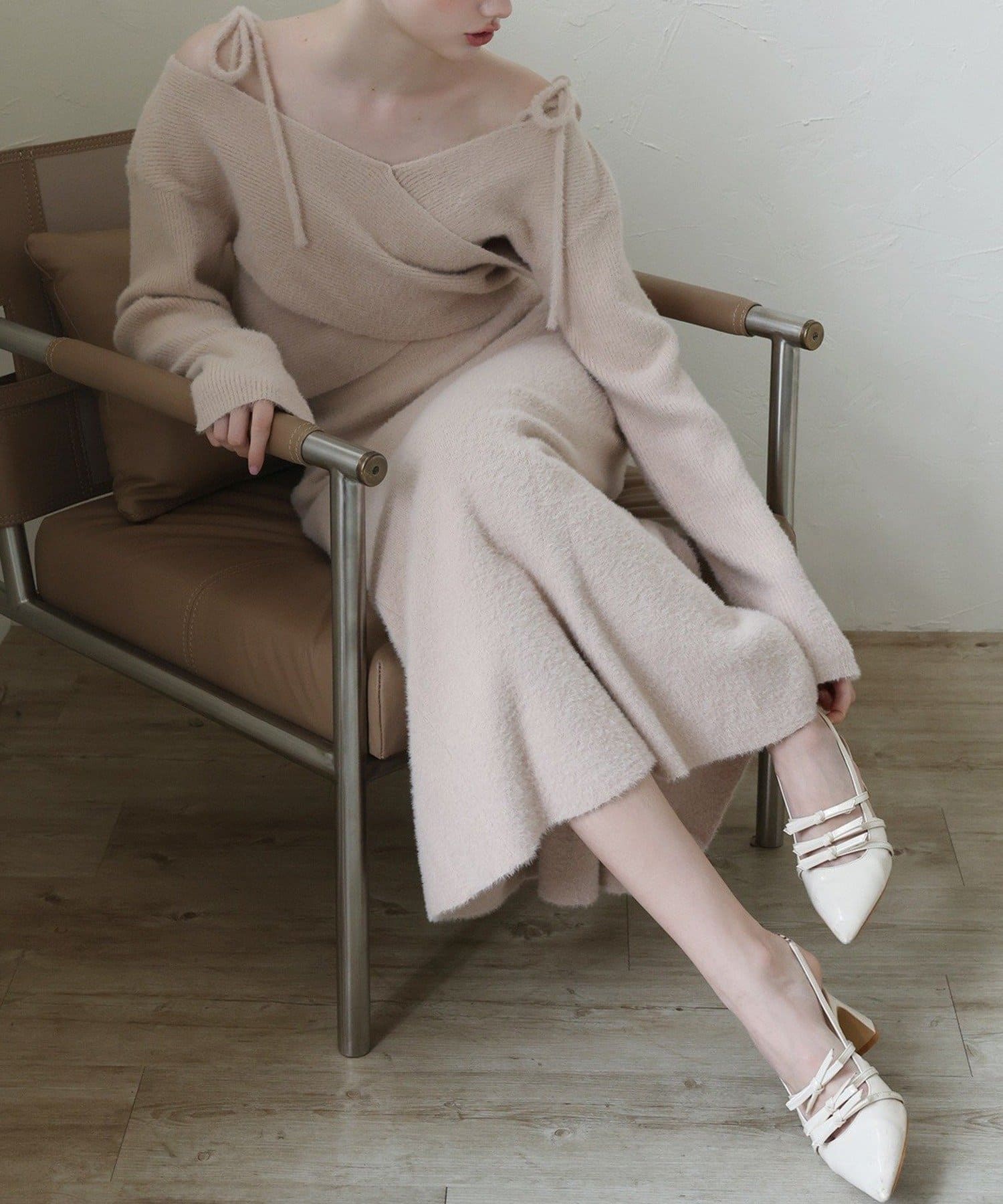 NICE CLAUP / OLIVE des OLIVE OUTLET(ナイスクラップ  / オリーブ デ オリーブ アウトレット) 【Seemi. 】ニットスカート