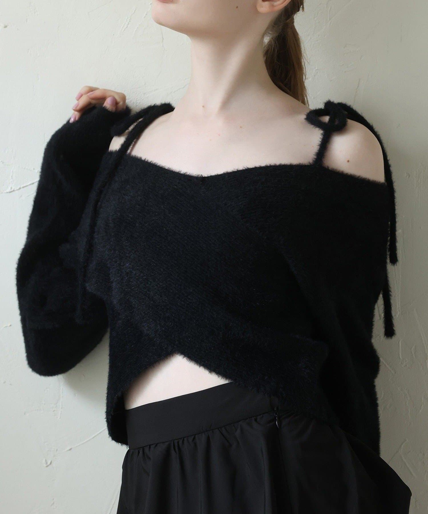 NICE CLAUP / OLIVE des OLIVE OUTLET(ナイスクラップ  / オリーブ デ オリーブ アウトレット) 【Seemi.】クロスニット