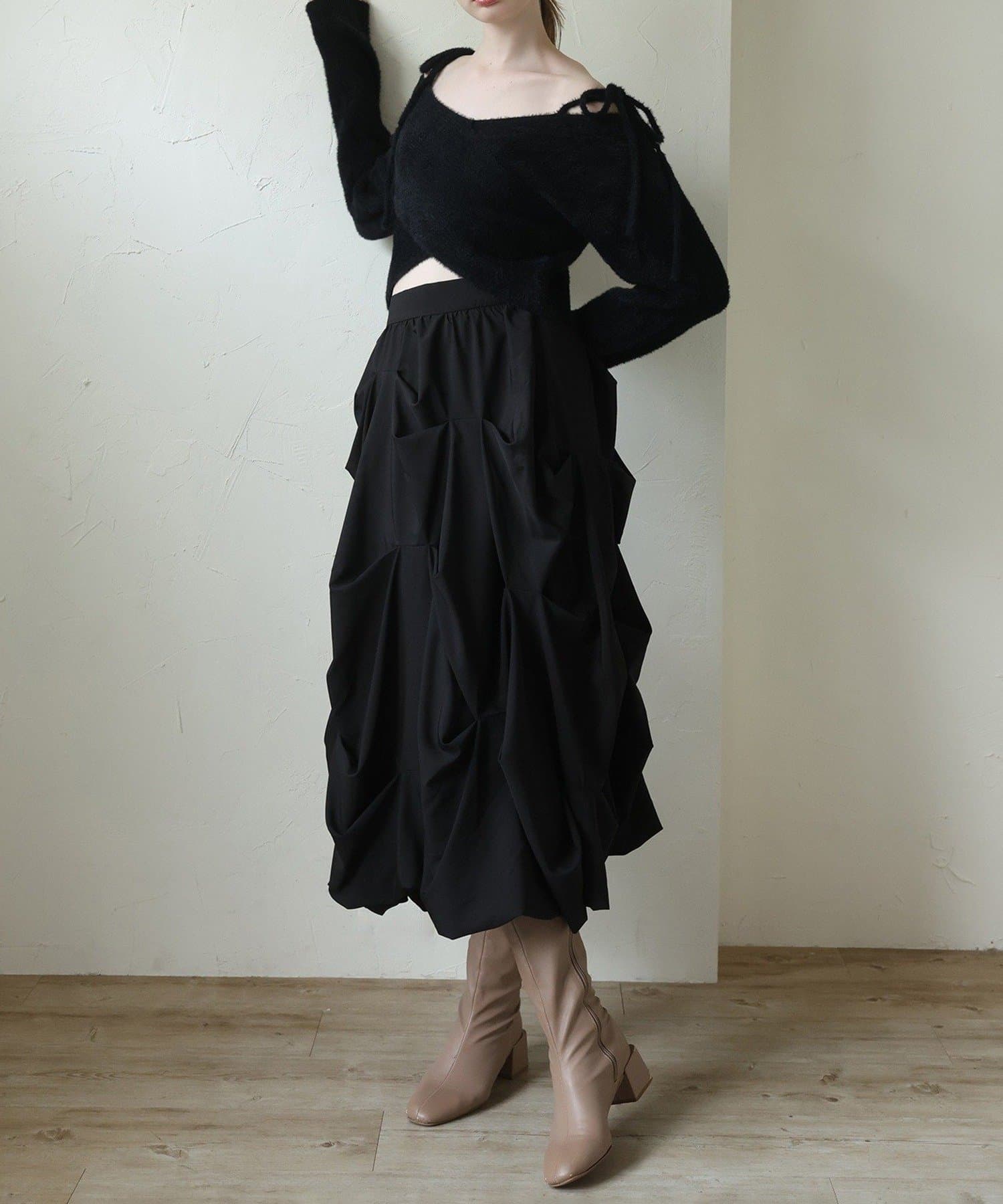 NICE CLAUP / OLIVE des OLIVE OUTLET(ナイスクラップ  / オリーブ デ オリーブ アウトレット) 【Seemi.】クロスニット