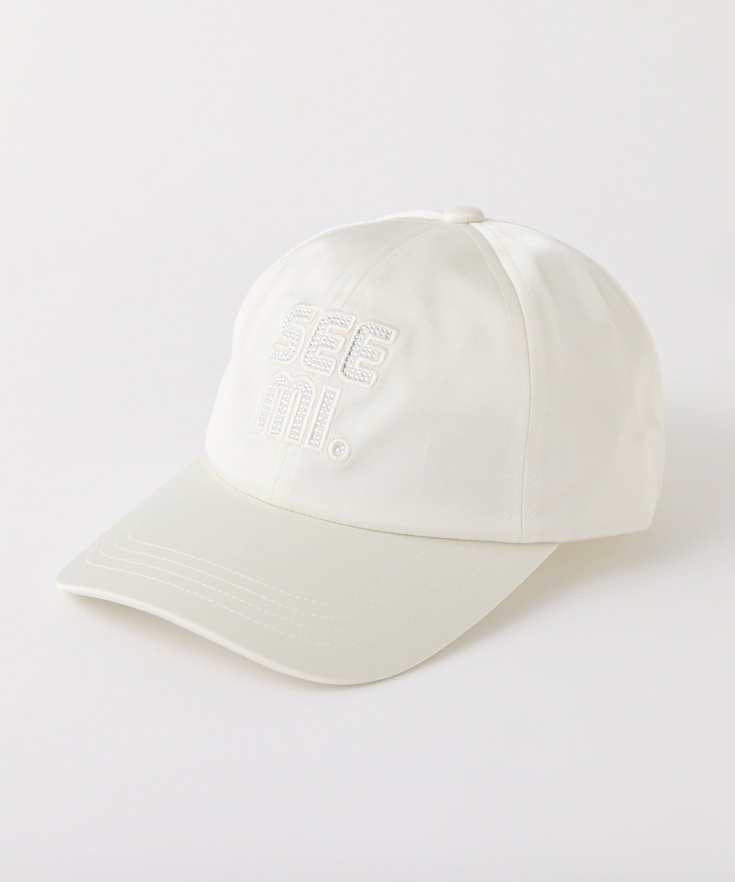 NICE CLAUP / OLIVE des OLIVE OUTLET(ナイスクラップ  / オリーブ デ オリーブ アウトレット) 【Seemi.】ビジューロゴキャップ