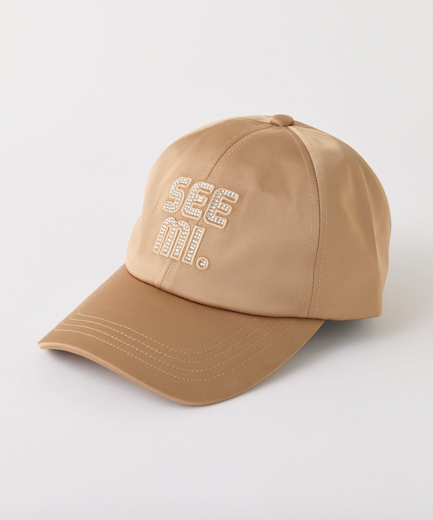 NICE CLAUP / OLIVE des OLIVE OUTLET(ナイスクラップ  / オリーブ デ オリーブ アウトレット) 【Seemi.】ビジューロゴキャップ