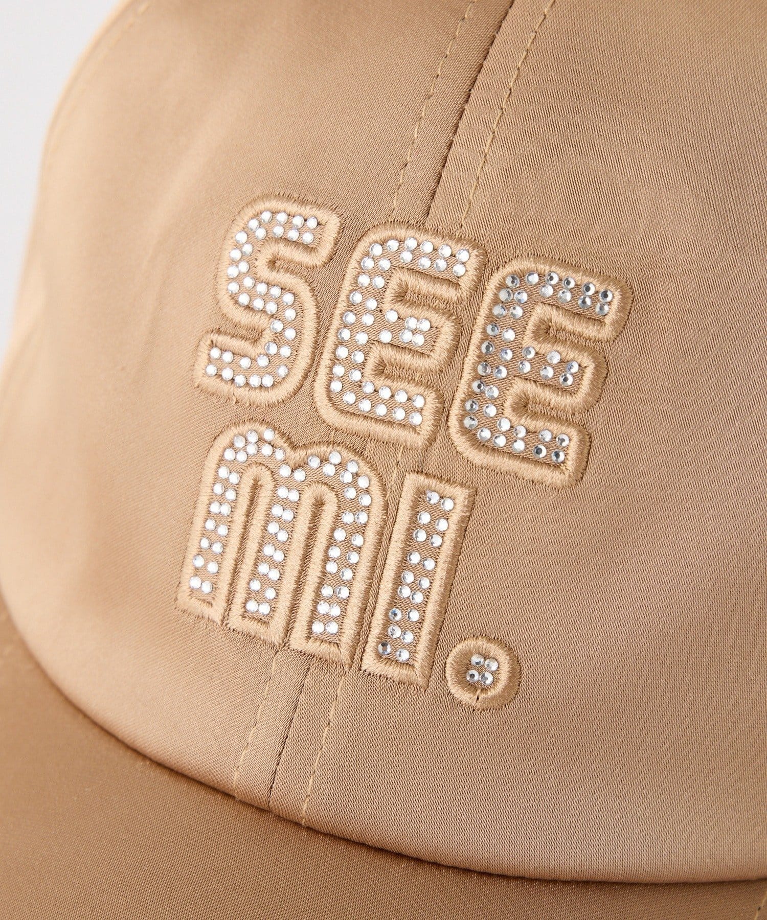 NICE CLAUP / OLIVE des OLIVE OUTLET(ナイスクラップ  / オリーブ デ オリーブ アウトレット) 【Seemi.】ビジューロゴキャップ