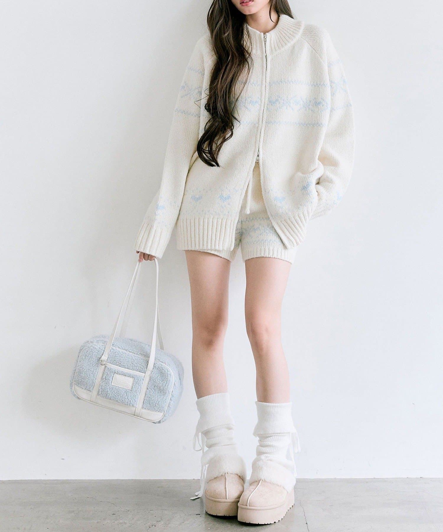 NICE CLAUP / OLIVE des OLIVE OUTLET(ナイスクラップ  / オリーブ デ オリーブ アウトレット) 【OLIVE des OLIVE】ニットショートパンツ