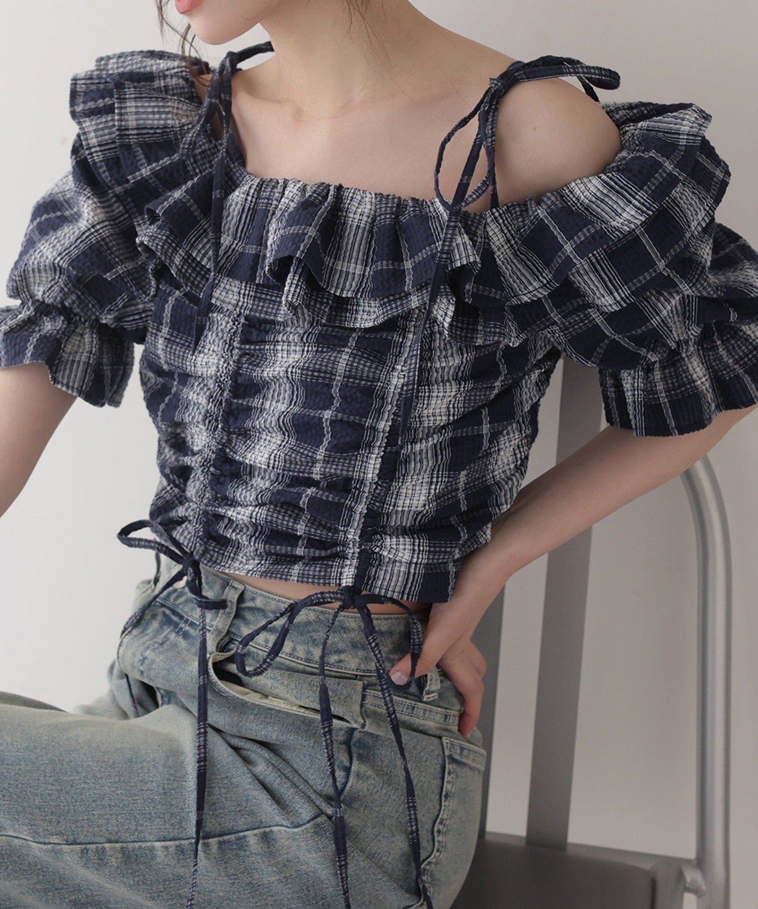 NICE CLAUP / OLIVE des OLIVE OUTLET(ナイスクラップ  / オリーブ デ オリーブ アウトレット) 【one after another】ドロストブラウス