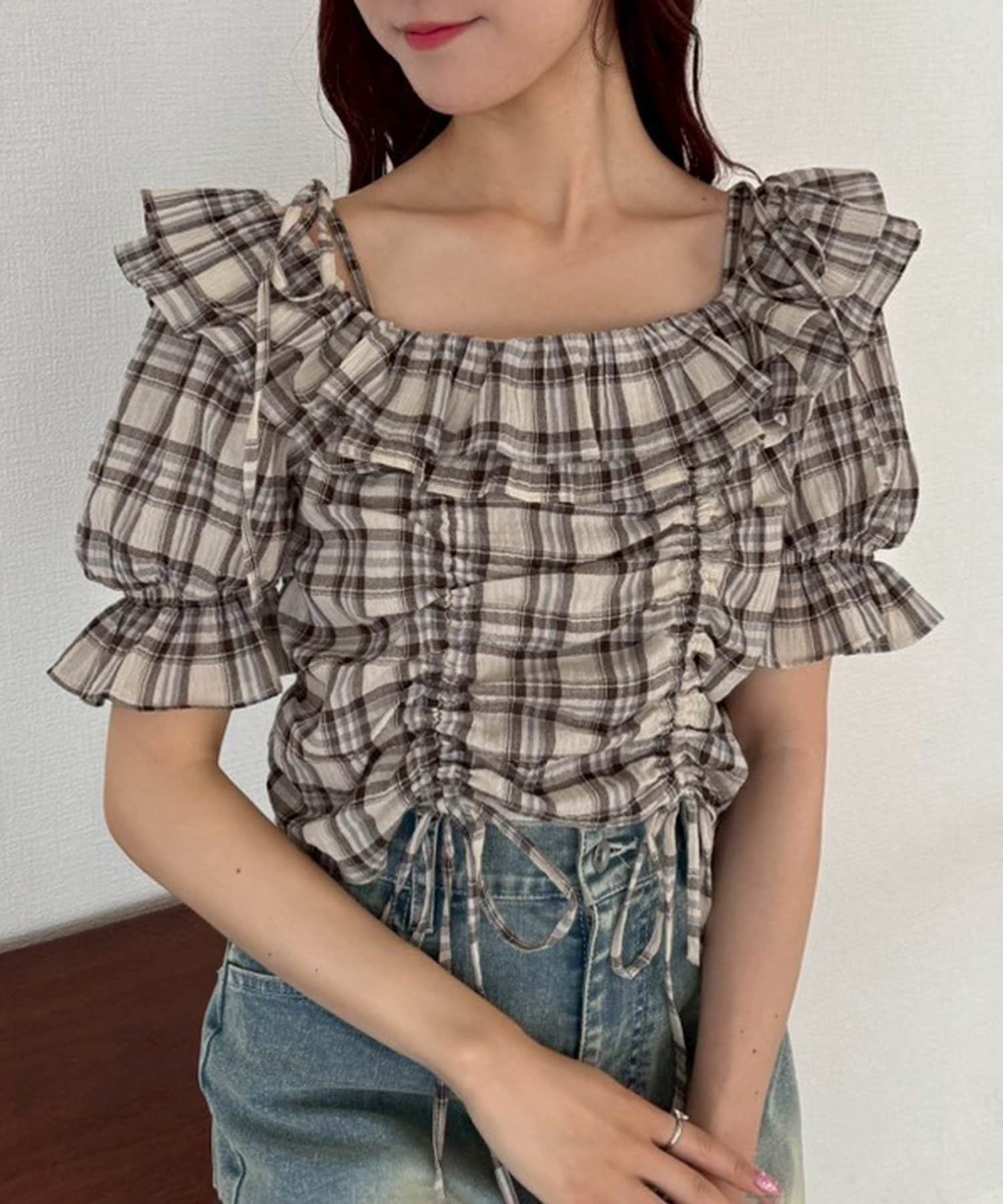 NICE CLAUP / OLIVE des OLIVE OUTLET(ナイスクラップ  / オリーブ デ オリーブ アウトレット) 【one after another】ドロストブラウス