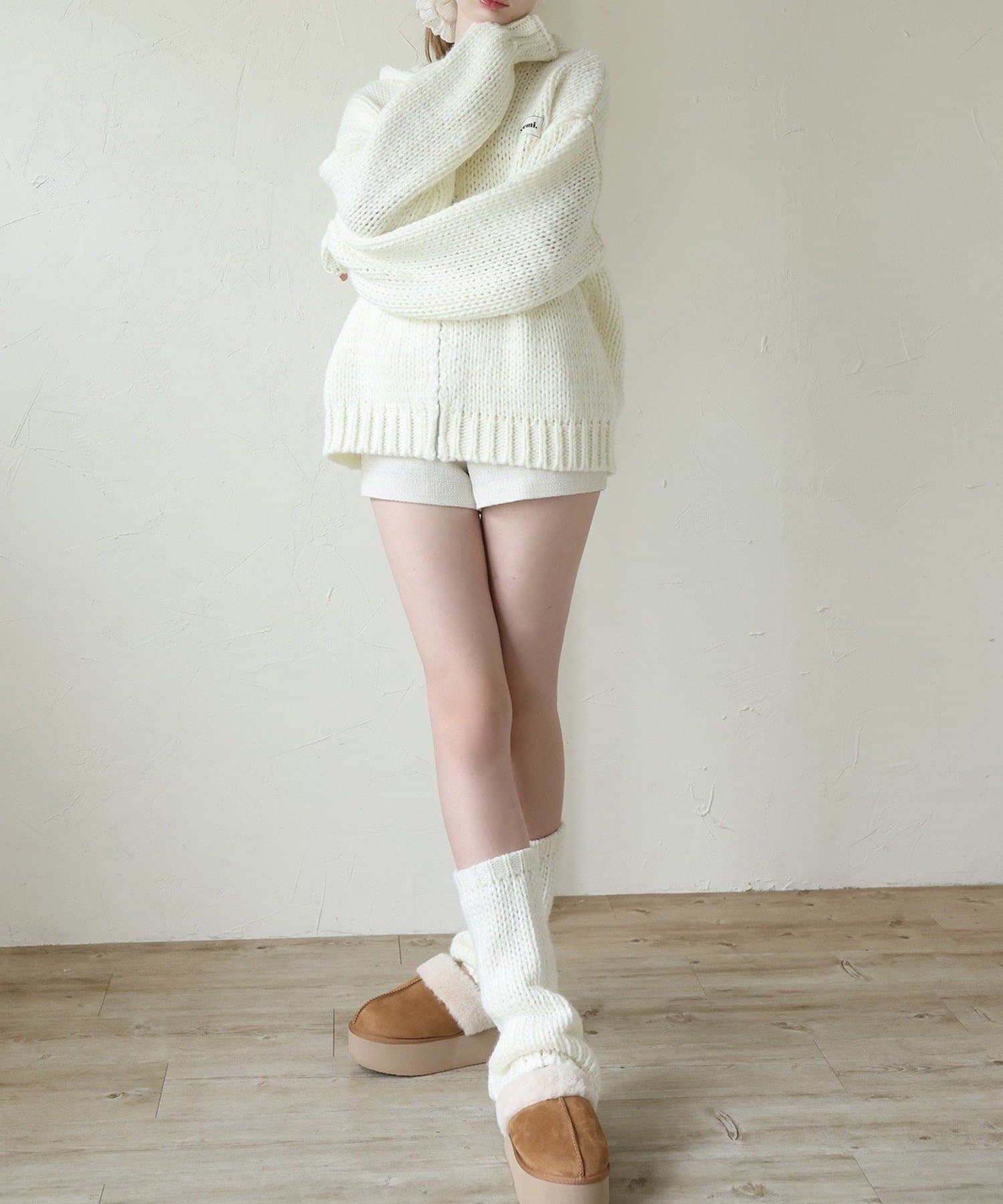 NICE CLAUP / OLIVE des OLIVE OUTLET(ナイスクラップ  / オリーブ デ オリーブ アウトレット) 【Seemi.】ローゲージレッグウオーマ