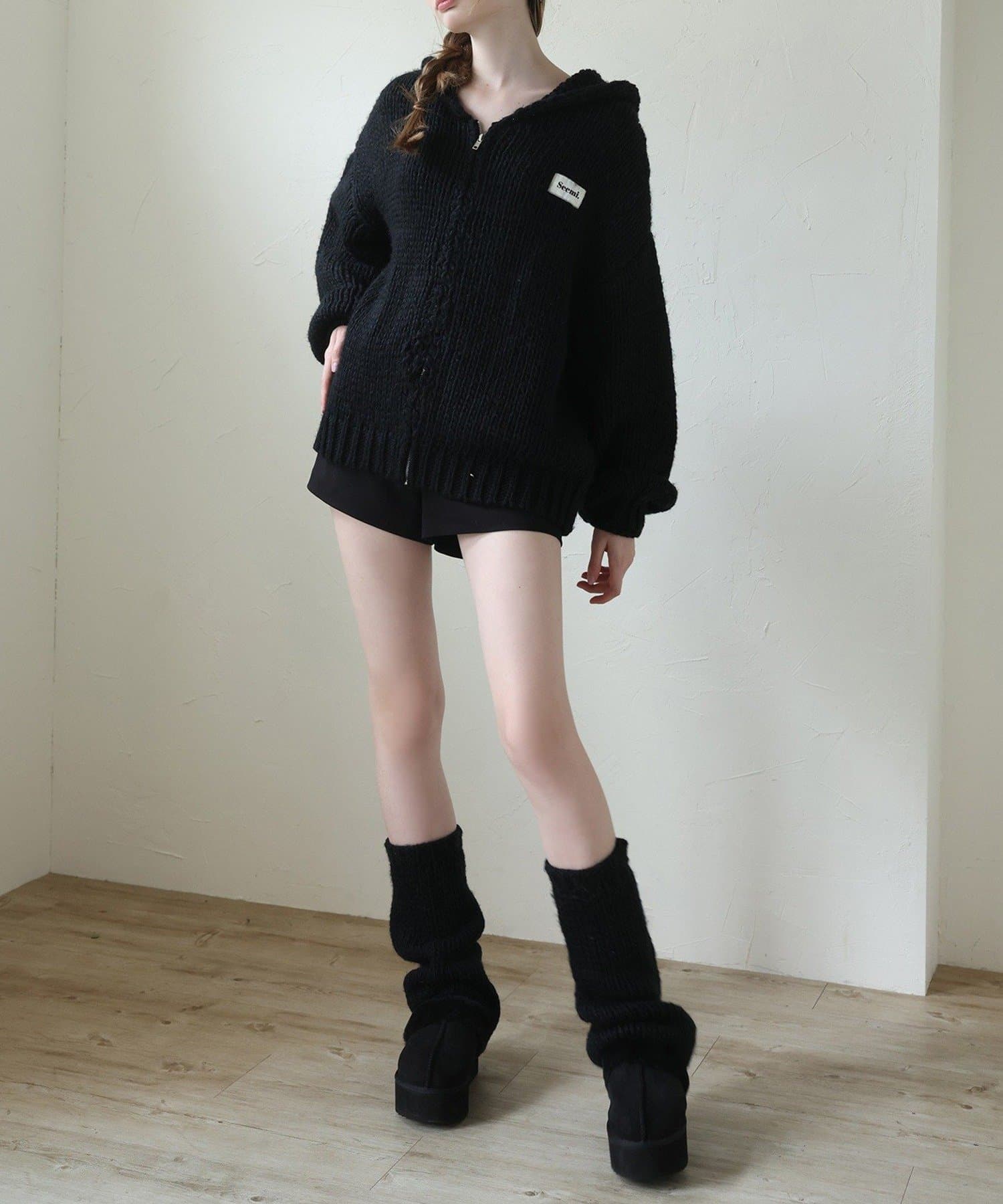 NICE CLAUP / OLIVE des OLIVE OUTLET(ナイスクラップ  / オリーブ デ オリーブ アウトレット) 【Seemi.】ローゲージレッグウオーマ