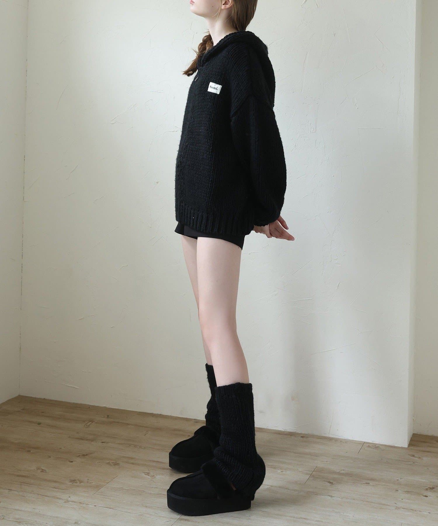 NICE CLAUP / OLIVE des OLIVE OUTLET(ナイスクラップ  / オリーブ デ オリーブ アウトレット) 【Seemi.】ローゲージレッグウオーマ