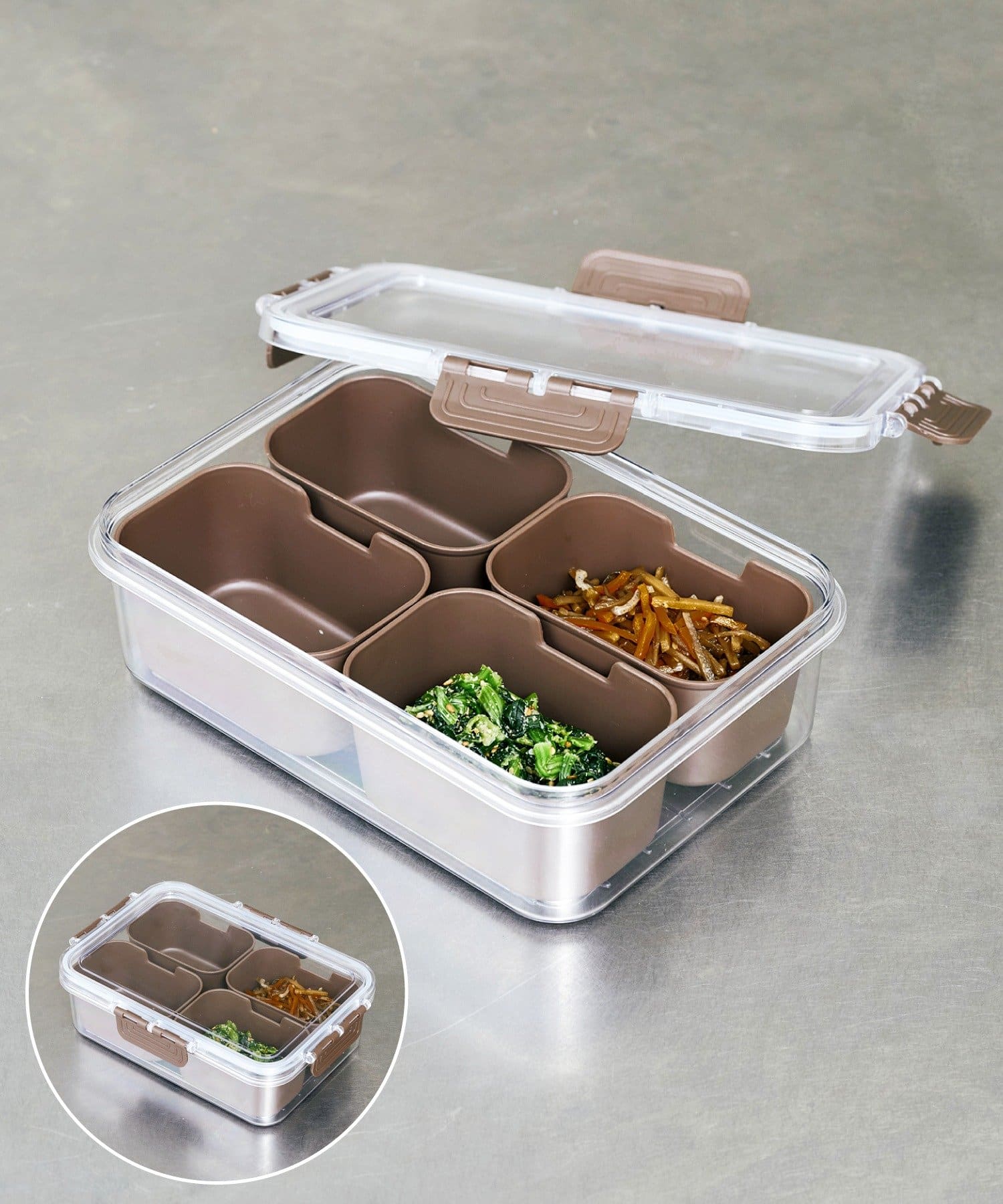 3COINS(スリーコインズ) 仕切り保存容器／KITINTO