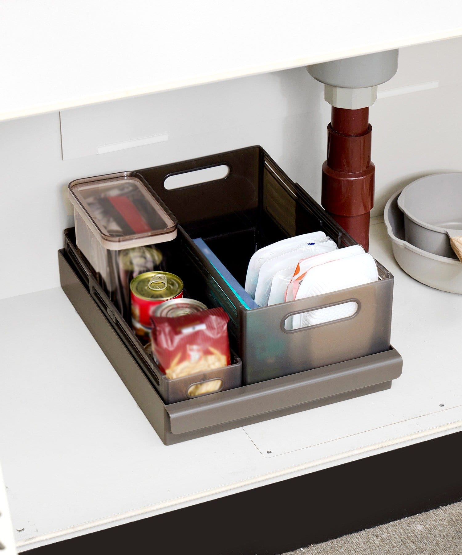 3COINS(スリーコインズ) シンク下収納トレイ／KITINTO