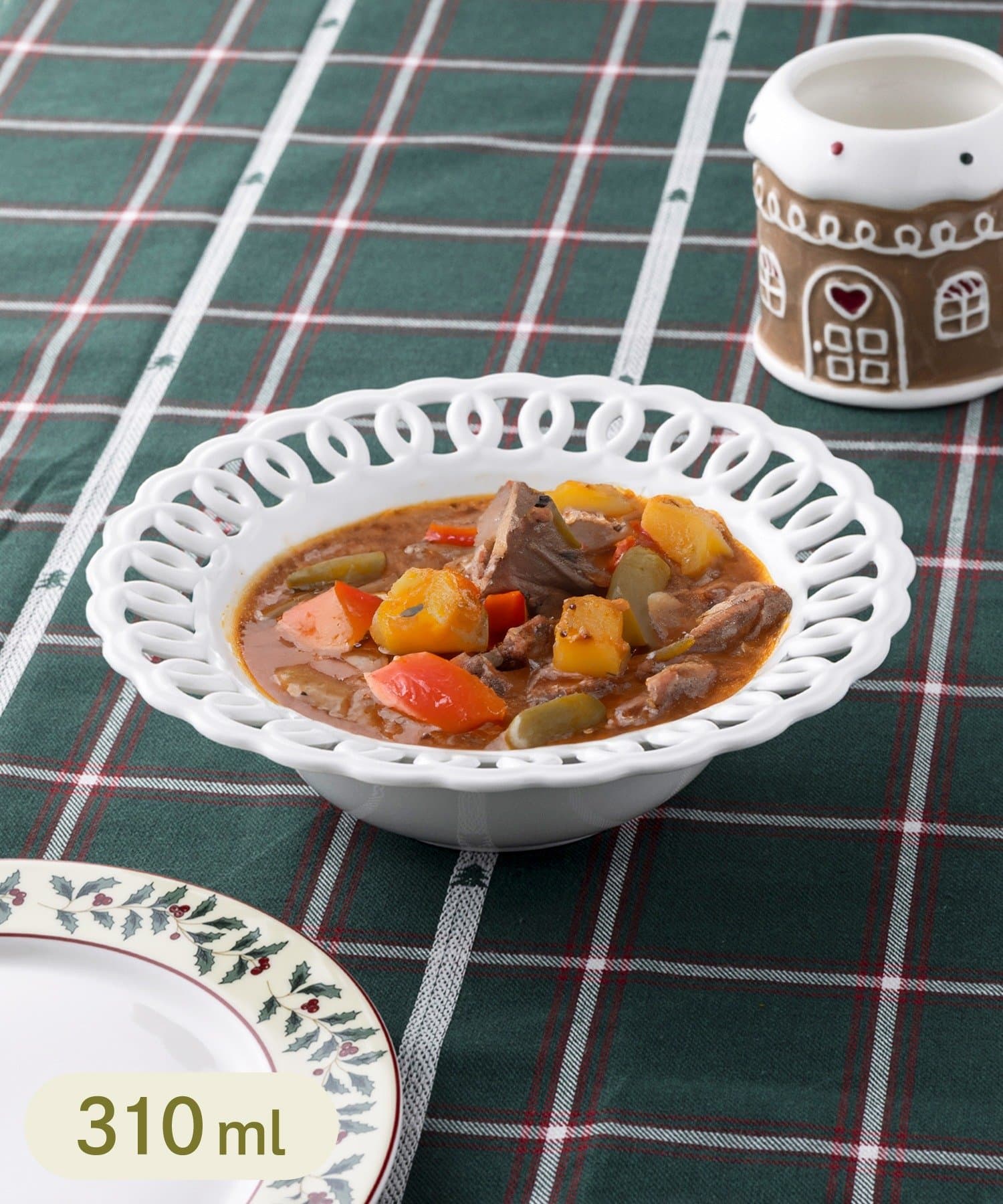 3COINS(スリーコインズ) レースボウル：M（310ml）