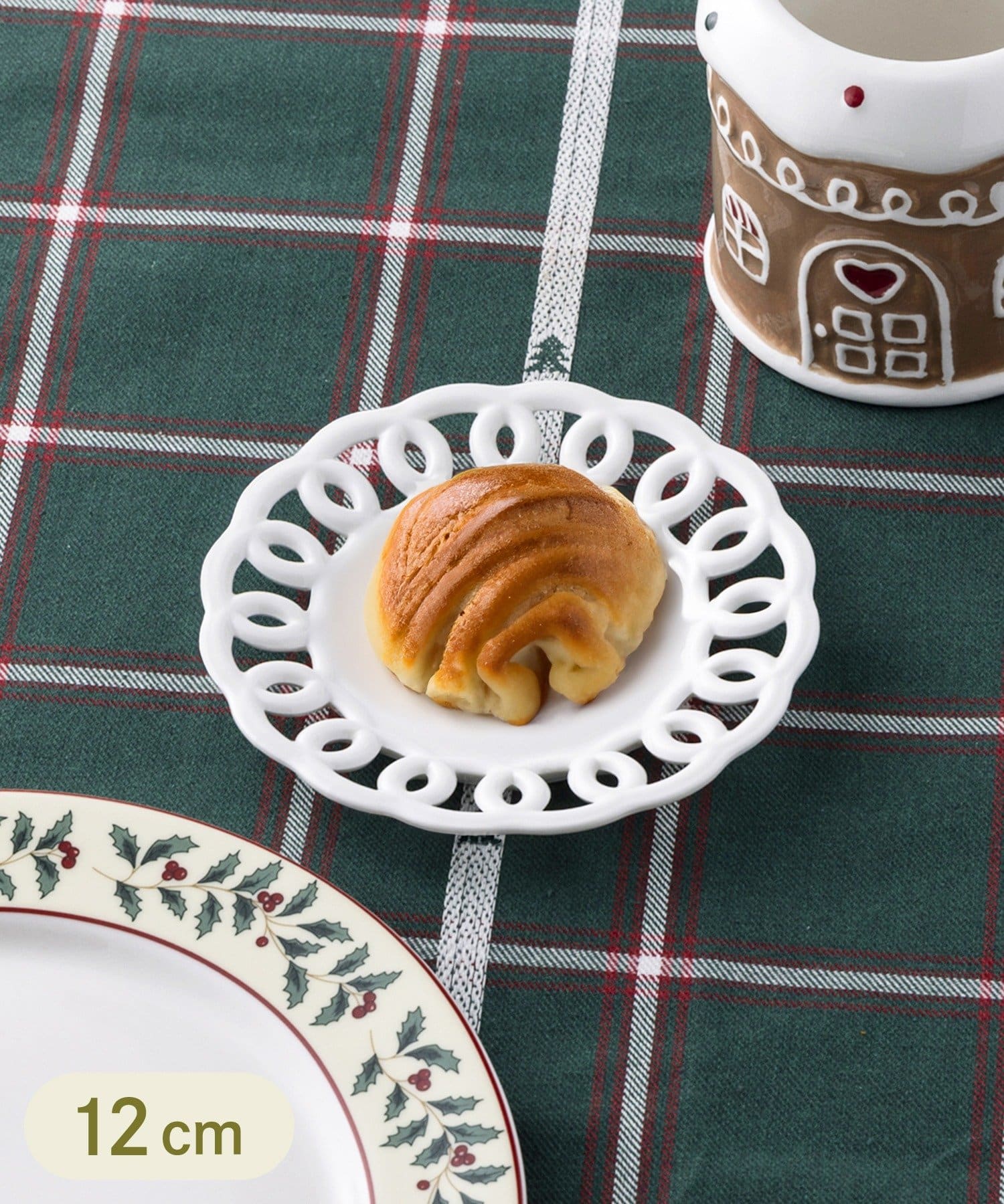 3COINS(スリーコインズ) レース小皿：12cm