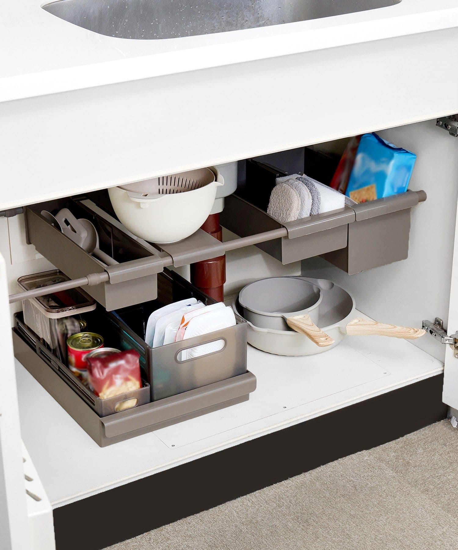 3COINS(スリーコインズ) 突っ張り棒：53cm／KITINTO