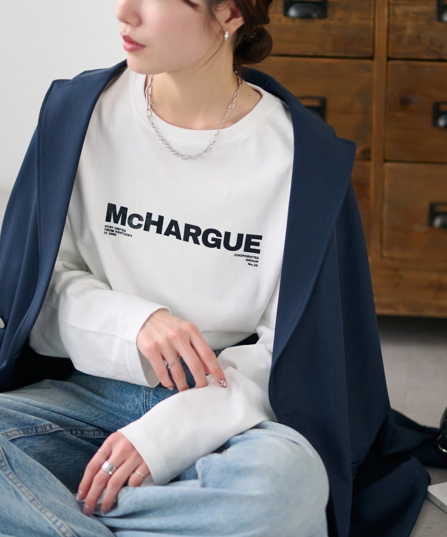 DISCOAT(ディスコート) 【Enlude】シルケットロゴロンT《ユニセックス》