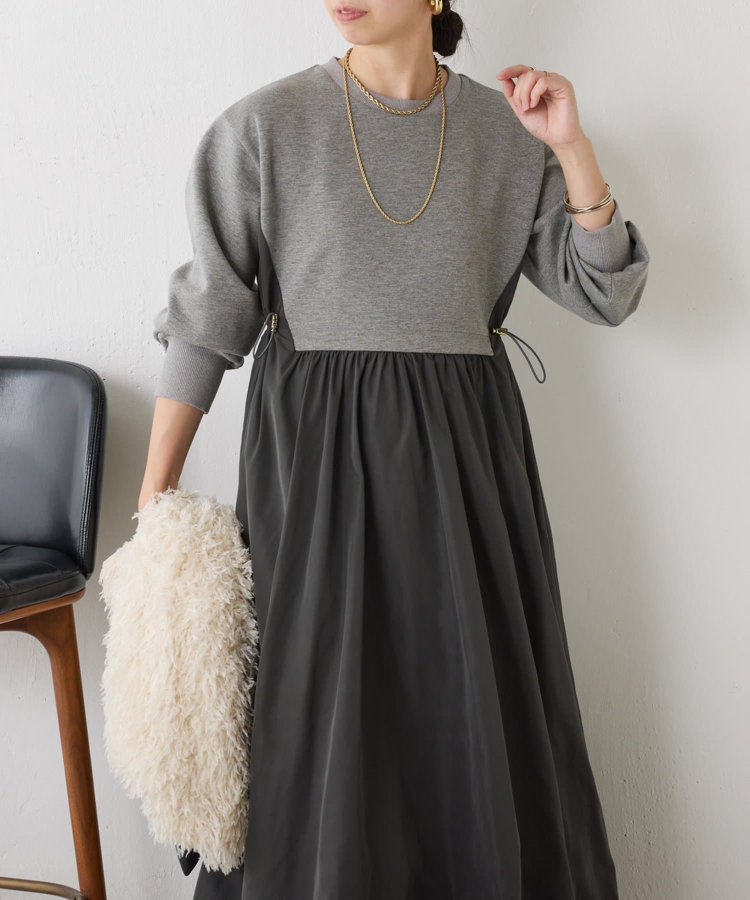 Jena　espace merveilleux(ジェナ　エスパスメルヴェイユ) ダンボール切替バルーンワンピース