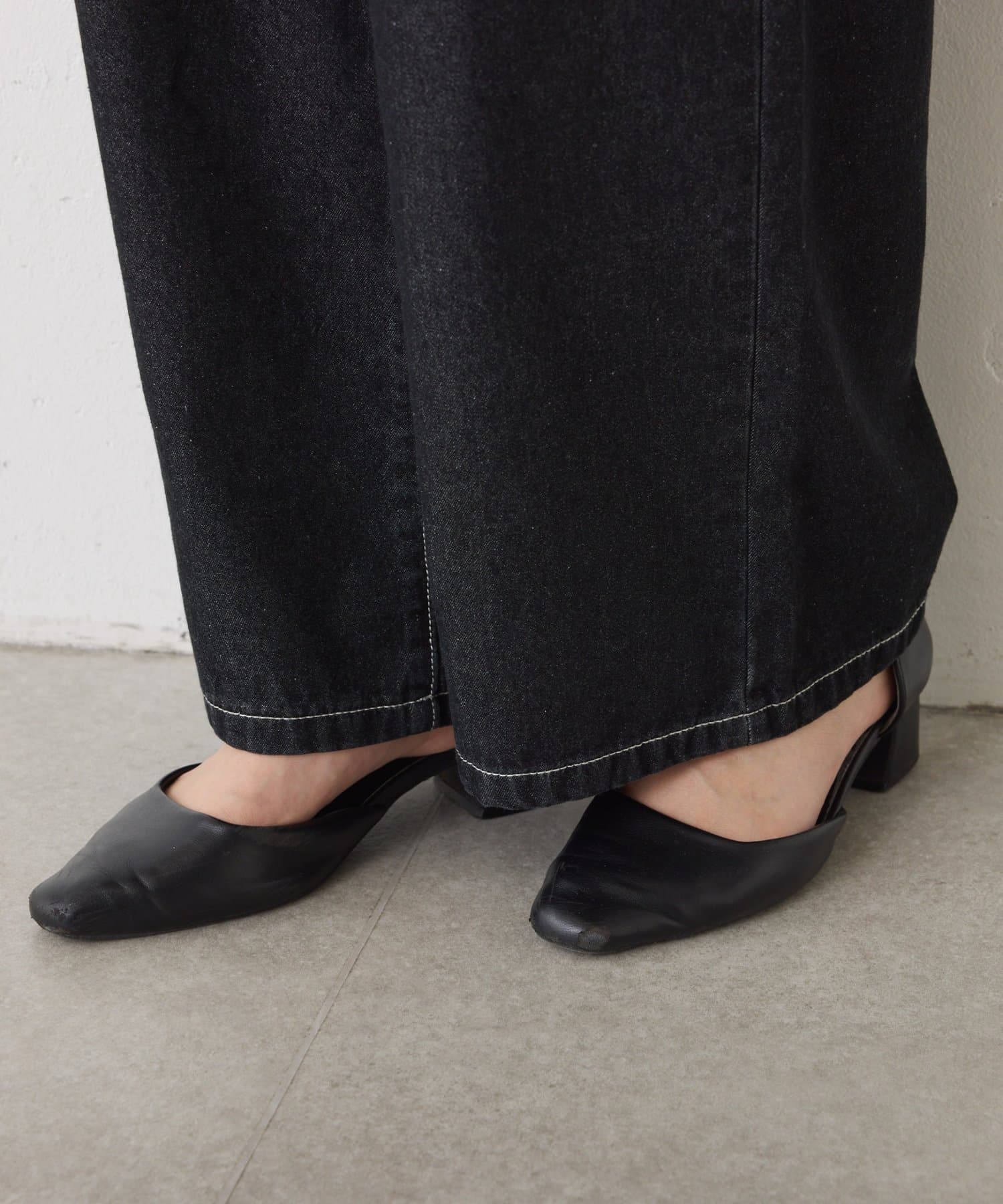 Jena　espace merveilleux(ジェナ　エスパスメルヴェイユ) 【2タック/やわからデニム】ウエストフリルデニムパンツ